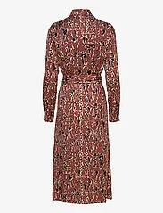 Esprit Collection - Patterned satin dress - shirt dresses - rust brown - 1
