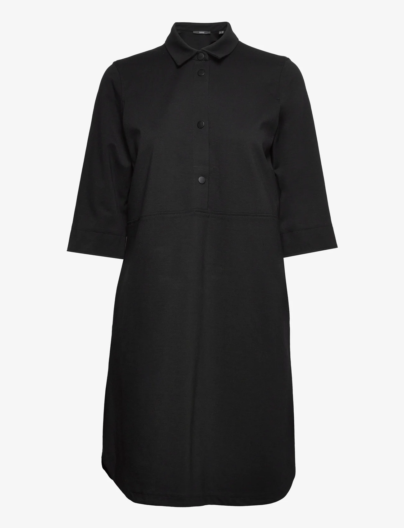 Esprit Collection - Sporty punto mix & match dress - sukienki koszulowe - black - 0