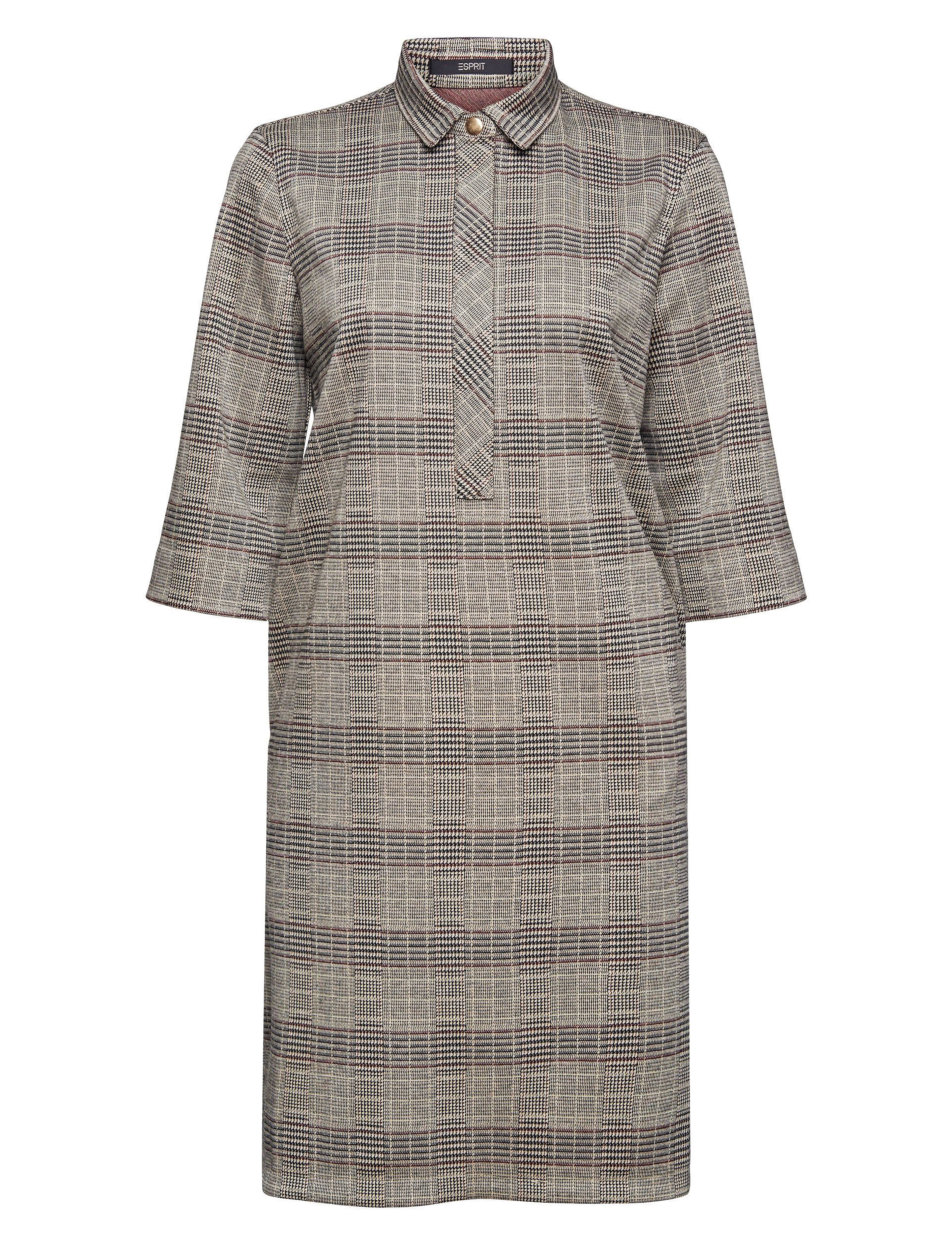 ESPRIT COLLECTION Prince Of Wales Mix & Match Kleid Grau - 36 - Damen
