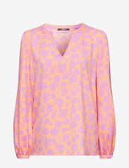 Crepe blouse with all-over pattern - LILAC 4