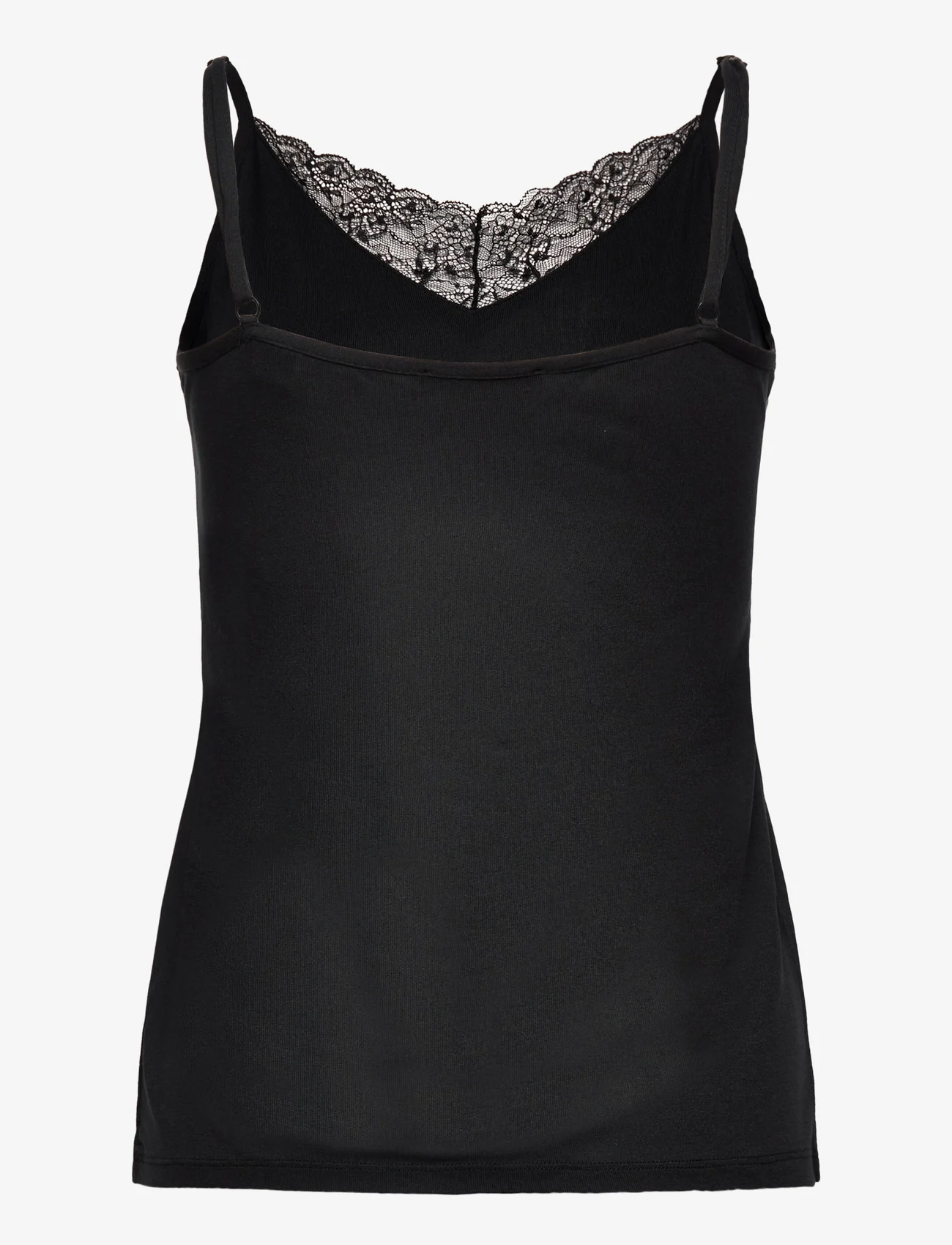 Esprit Collection - Top with lace, LENZING™ ECOVERO™ - alhaisimmat hinnat - black - 1