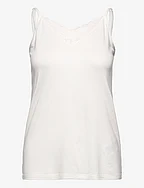 Top with lace, LENZING™ ECOVERO™ - OFF WHITE