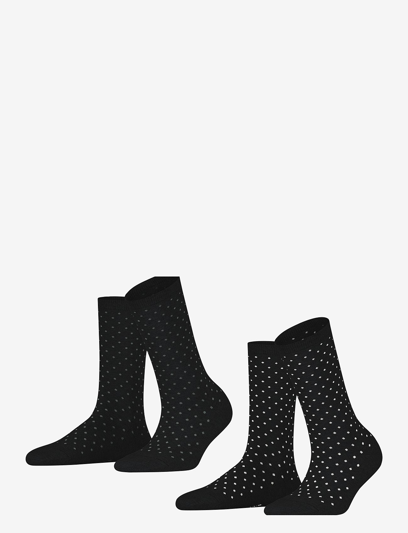 Esprit Socks - Fine Dot 2-Pack sustainable with pattern - laveste priser - black - 0
