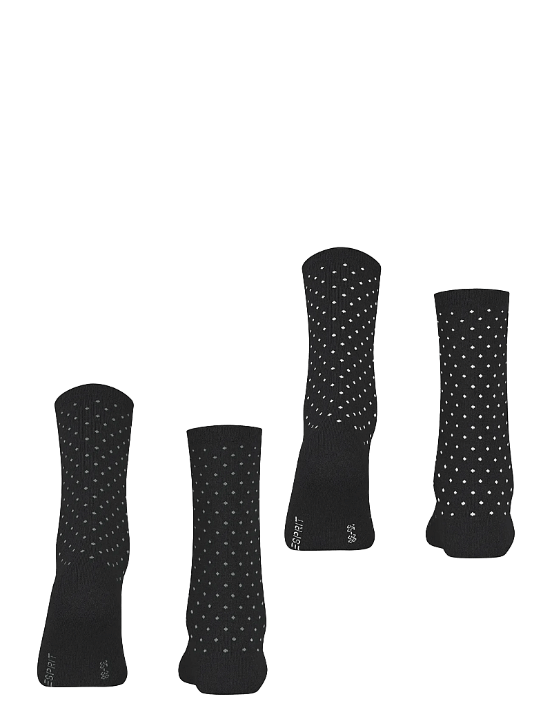 Esprit Socks - Fine Dot SO 2P - klassikalised sokid - black - 1
