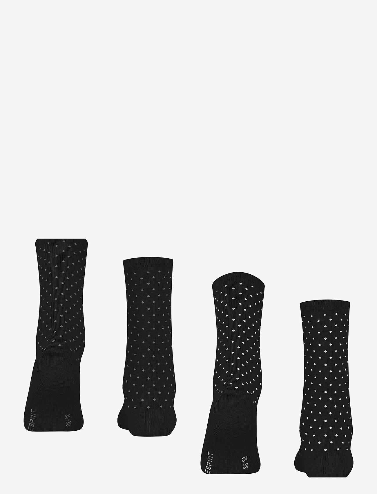 Esprit Socks - Fine Dot 2-Pack sustainable with pattern - laveste priser - black - 2