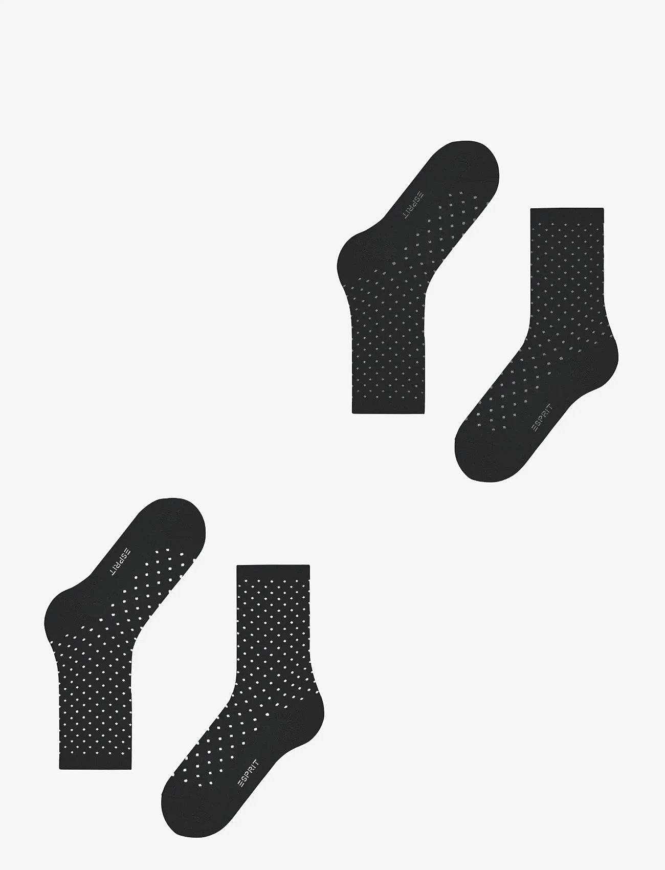 Esprit Socks - Fine Dot 2-Pack sustainable with pattern - de laveste prisene - black - 4