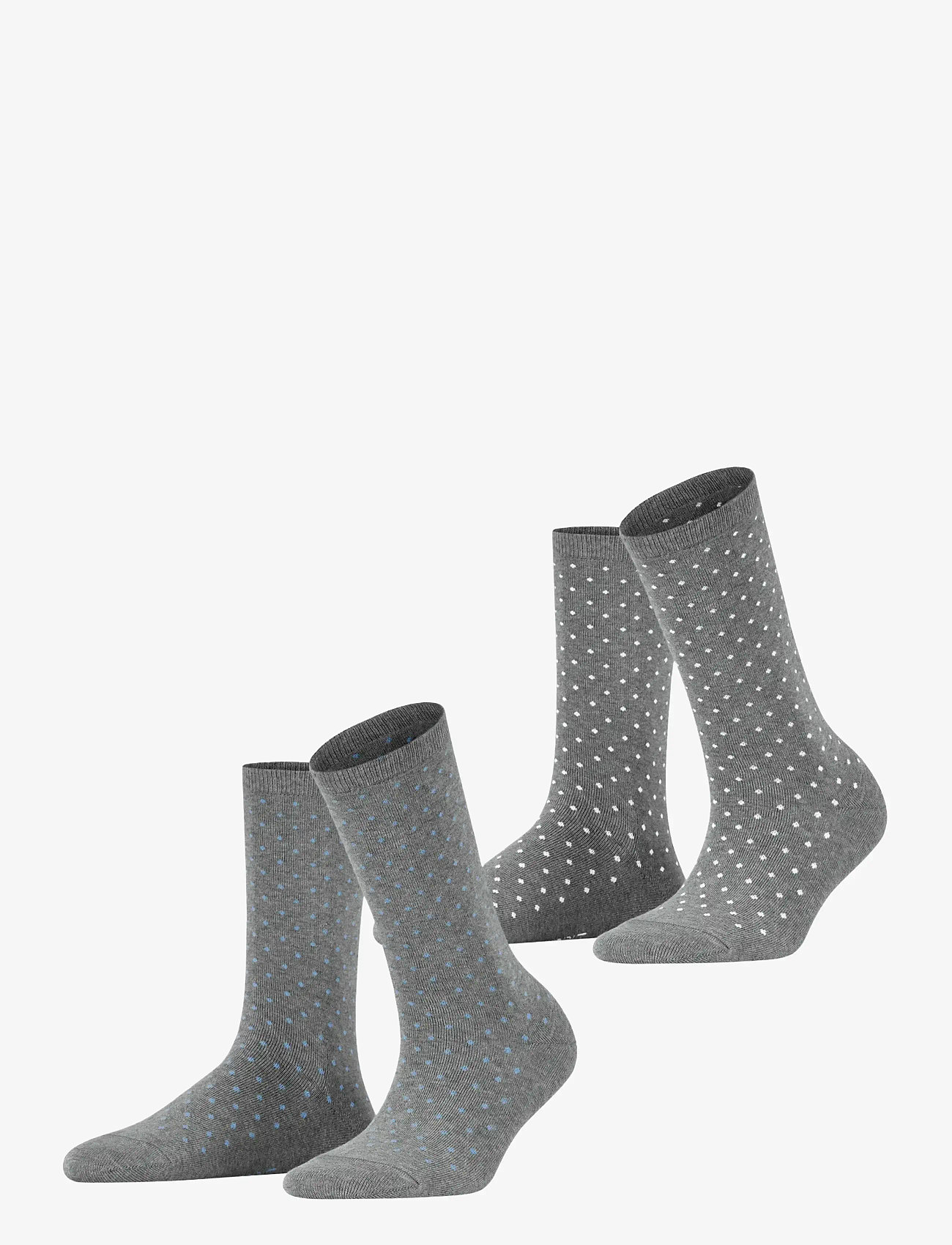 Esprit Socks - Fine Dot 2-Pack sustainable with pattern - gifts below 30€ - light greymel. - 0