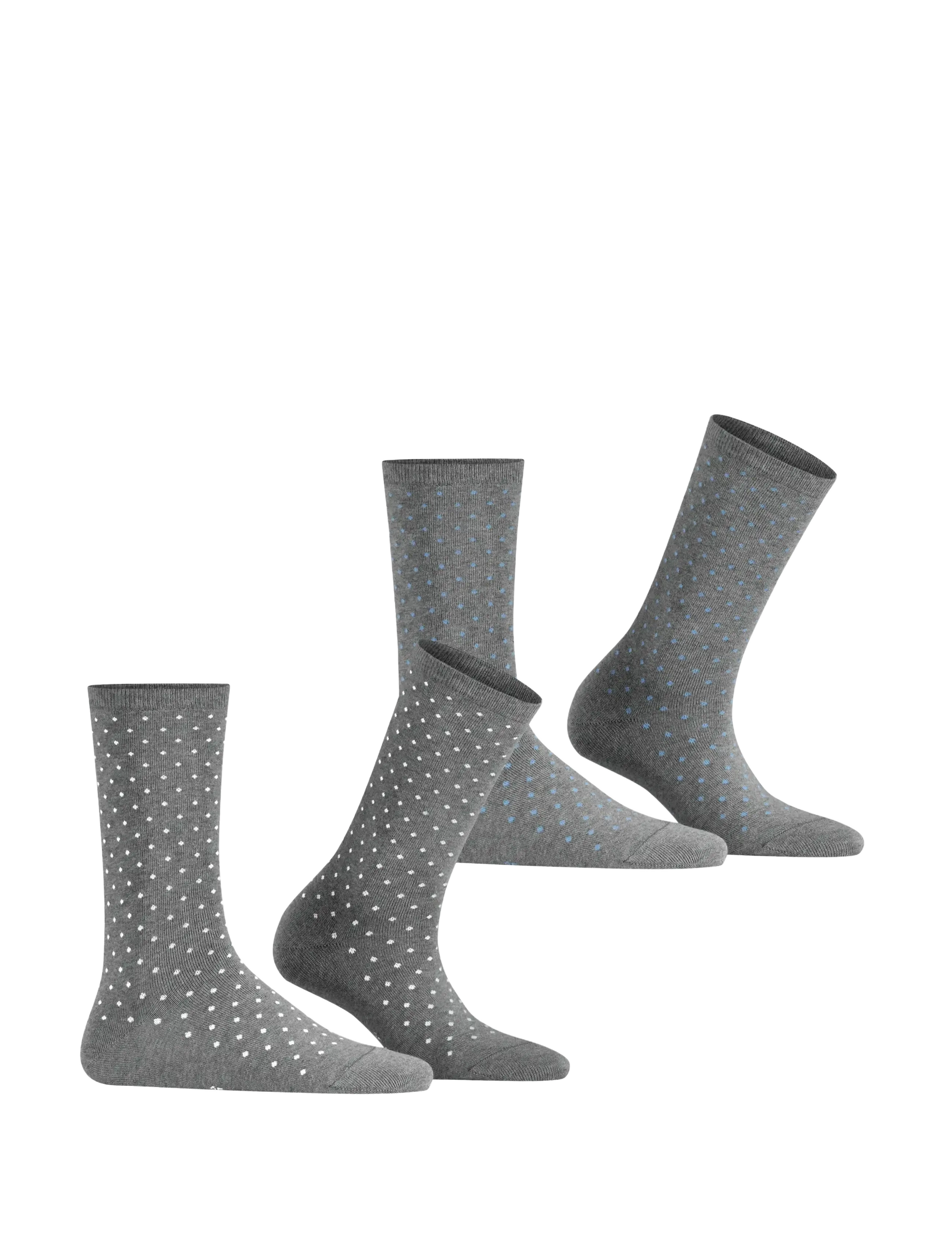 Esprit Socks - Fine Dot SO 2P - alhaisimmat hinnat - light greymel. - 2