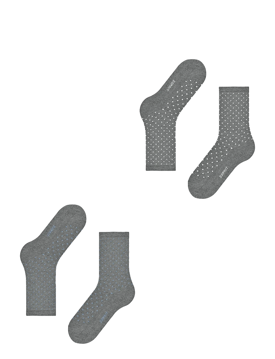 Esprit Socks - Fine Dot 2-Pack sustainable with pattern - klassikalised sokid - light greymel. - 3
