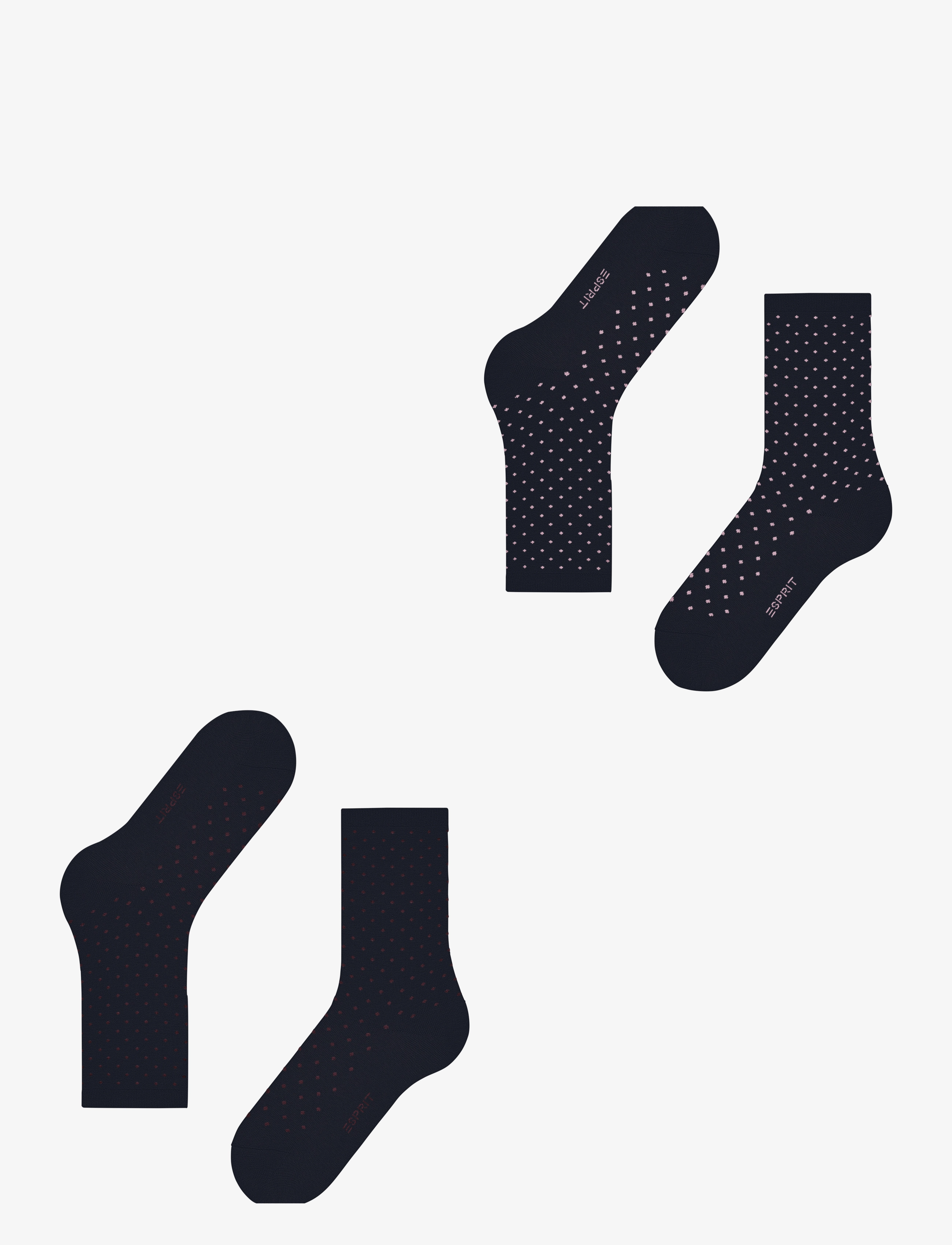 Esprit Socks - Fine Dot 2-Pack sustainable with pattern - klassikalised sokid - marine - 4