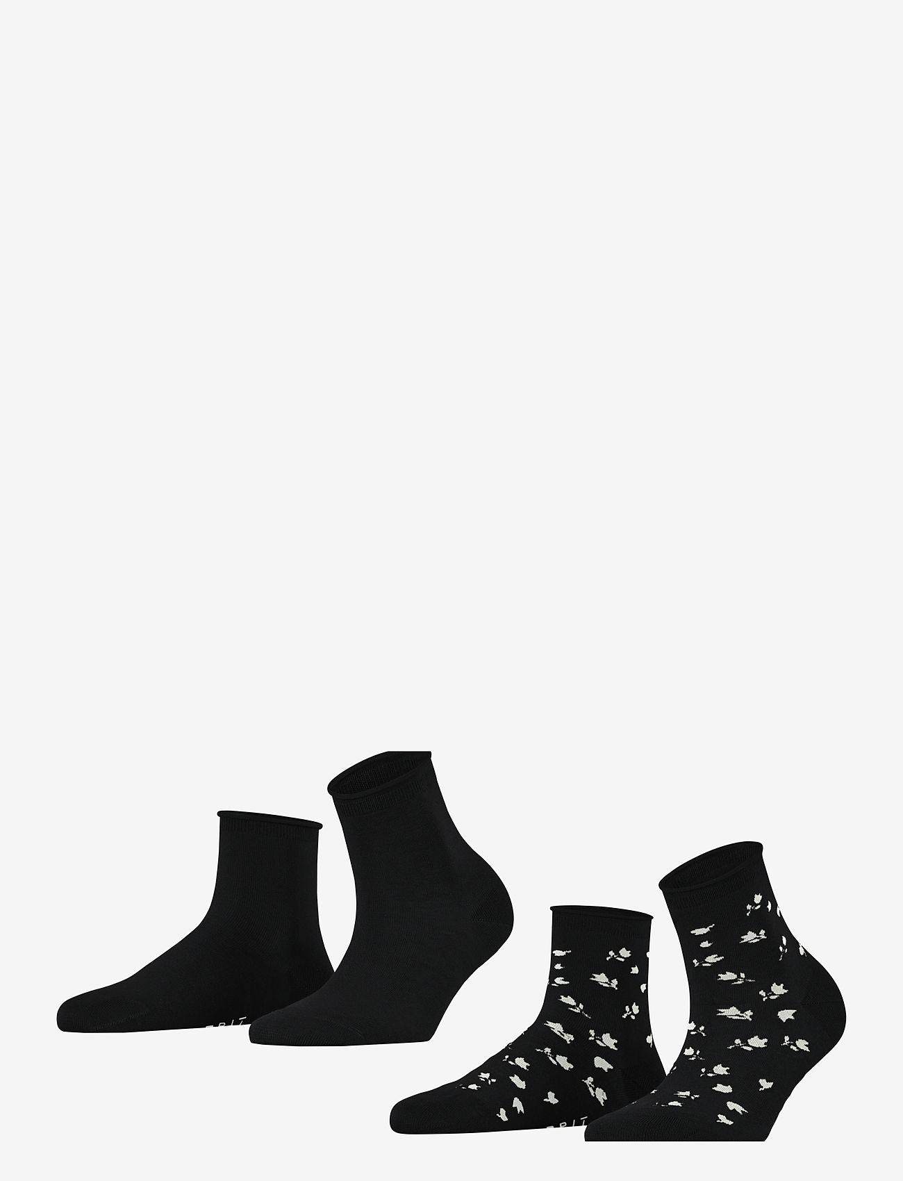 Esprit Socks - Mini Flower SSO 2P - black - 0