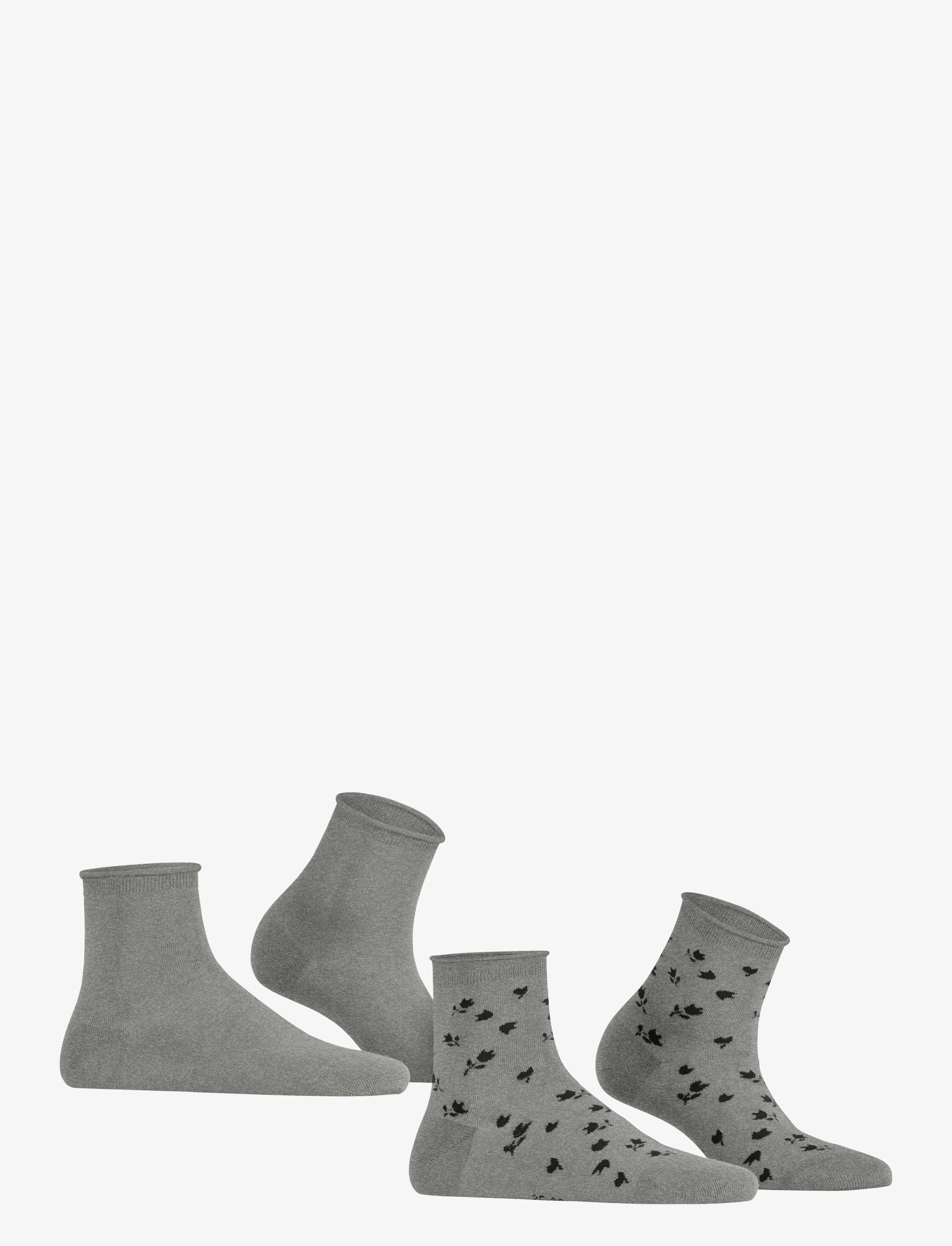 Esprit Socks - Mini Flower SSO 2P - light grey - 1
