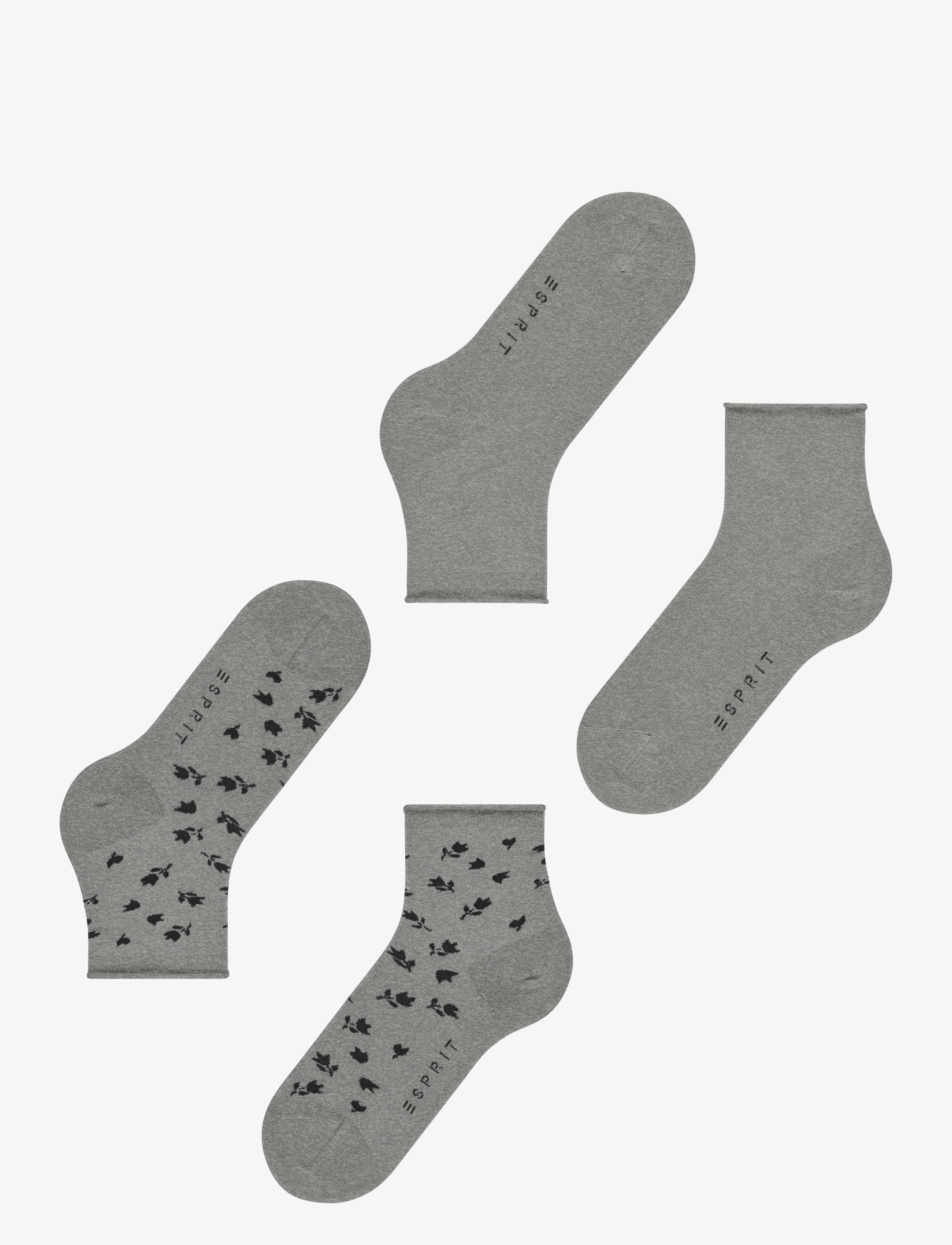 Esprit Socks - Mini Flower SSO 2P - light grey - 2