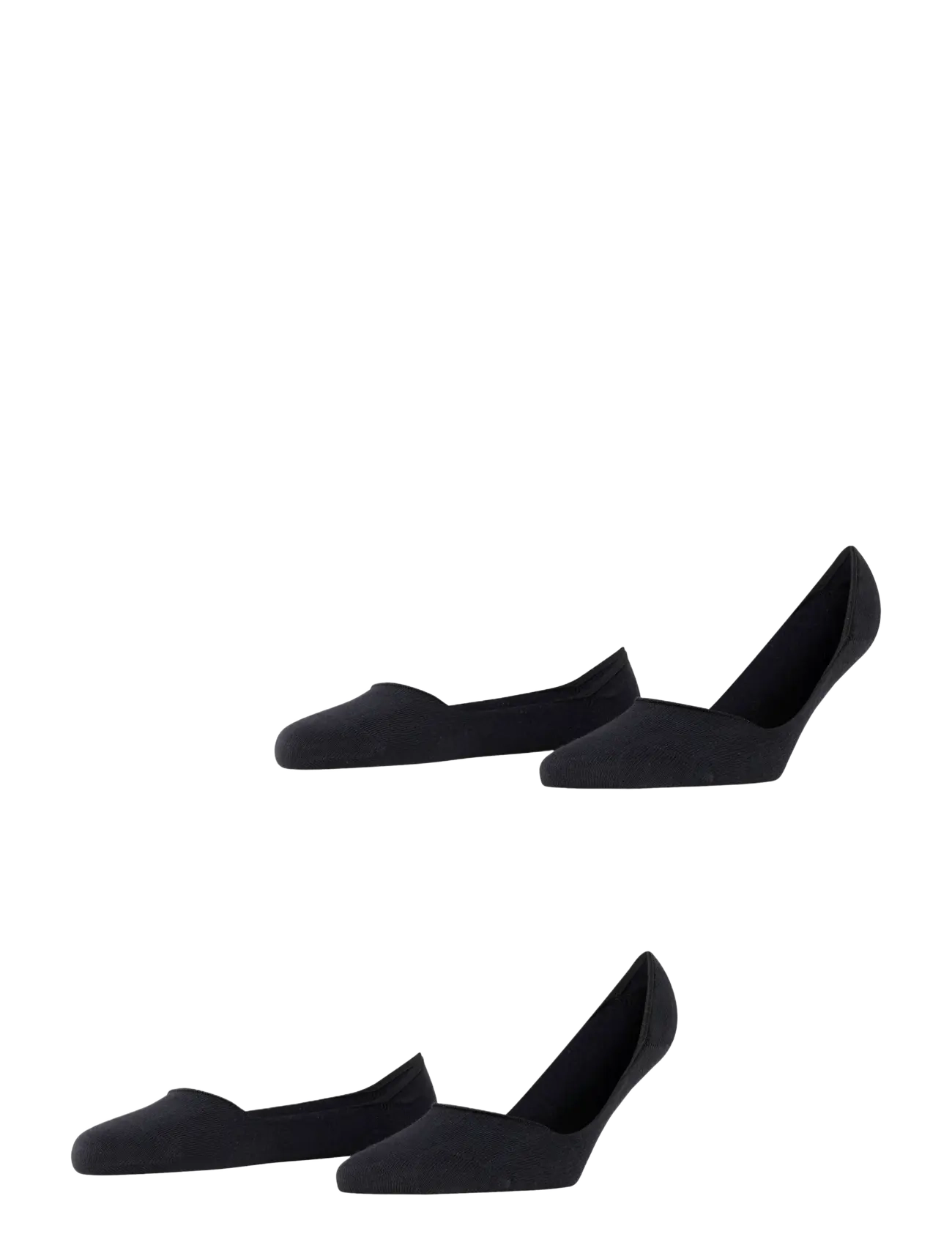 Esprit Socks Cotton Invisible 2-Pack Sustainable Uni Coloured, 35-38, Socks, Schwarz - Footies-ankle Frauen