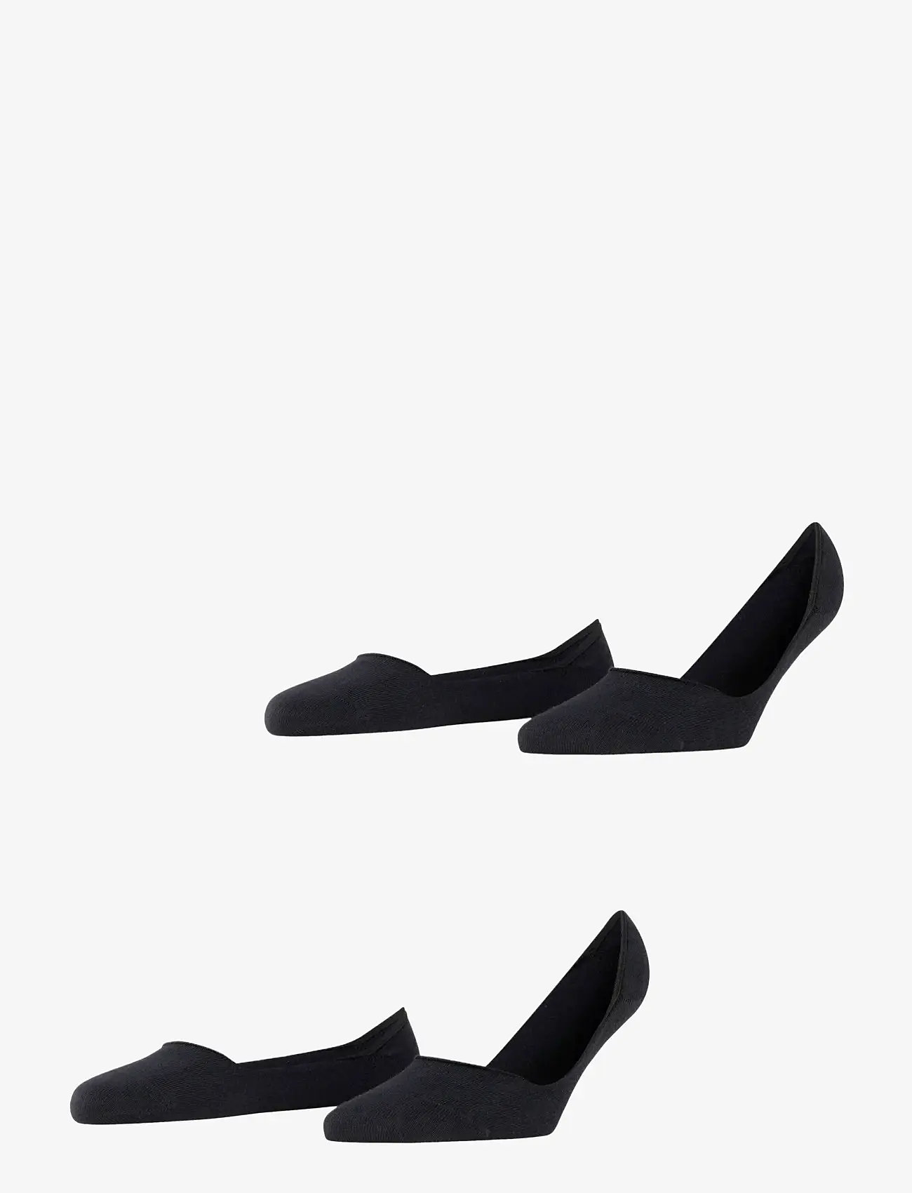 Esprit Socks - Cotton Invisible 2-Pack sustainable uni coloured - ankelstrømper - black - 0