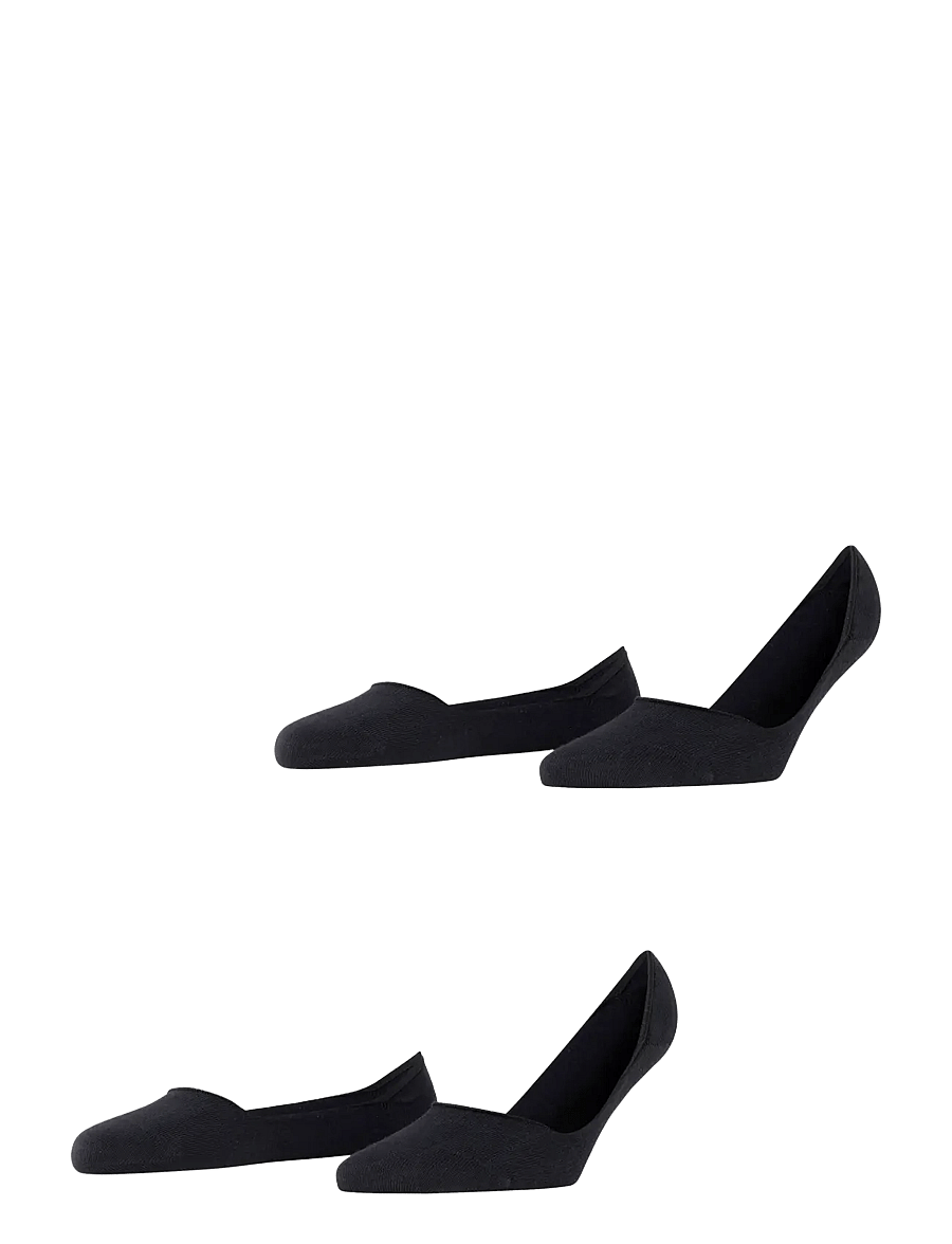 Esprit Socks - Cotton Invisible 2-Pack sustainable uni coloured - Ökklasokkar - black - 0