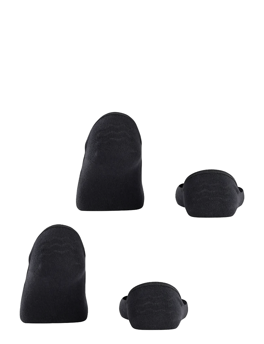 Esprit Socks - Cotton Invisible 2-Pack sustainable uni coloured - Ökklasokkar - black - 1