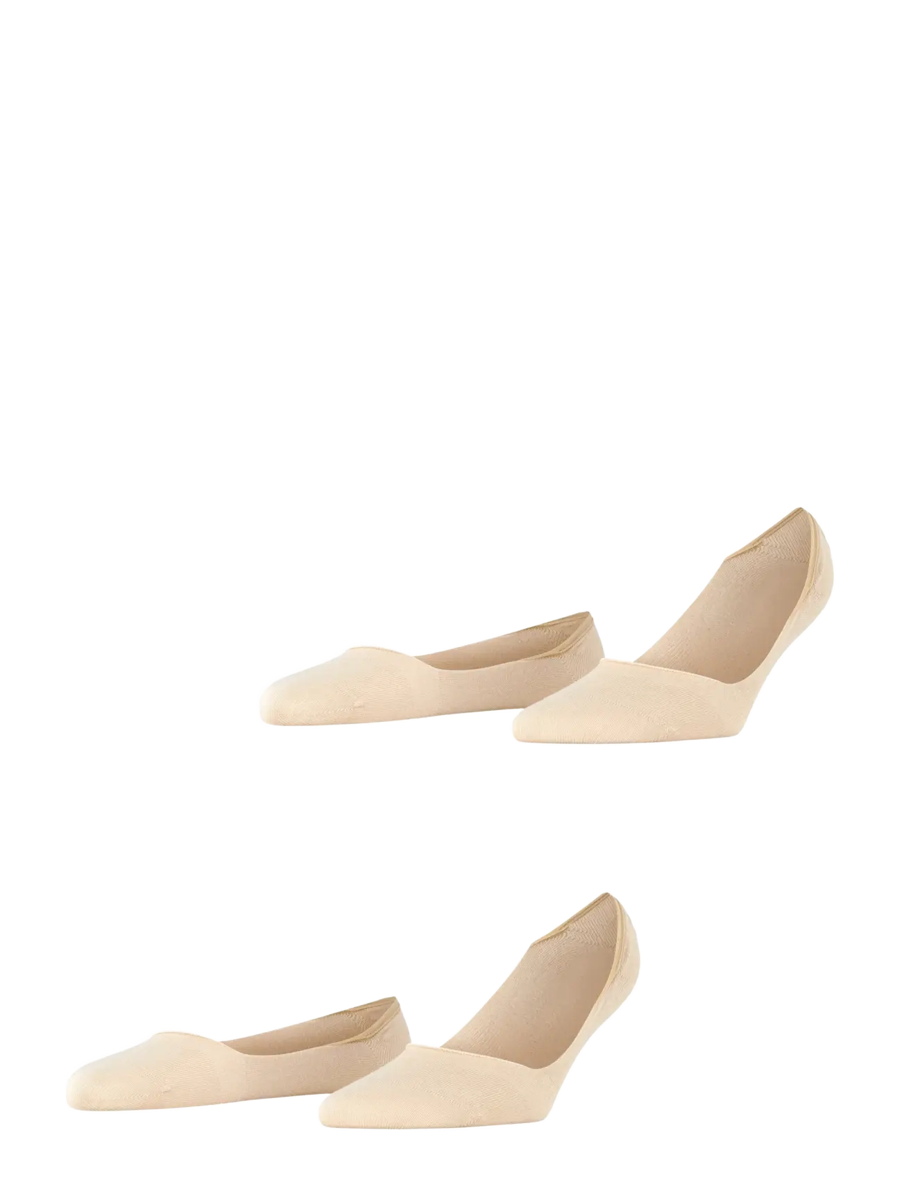 Esprit Socks Cotton Invisible 2-Pack Sustainable Uni Coloured, 39-42, Socks, Creme - Footies-ankle Frauen
