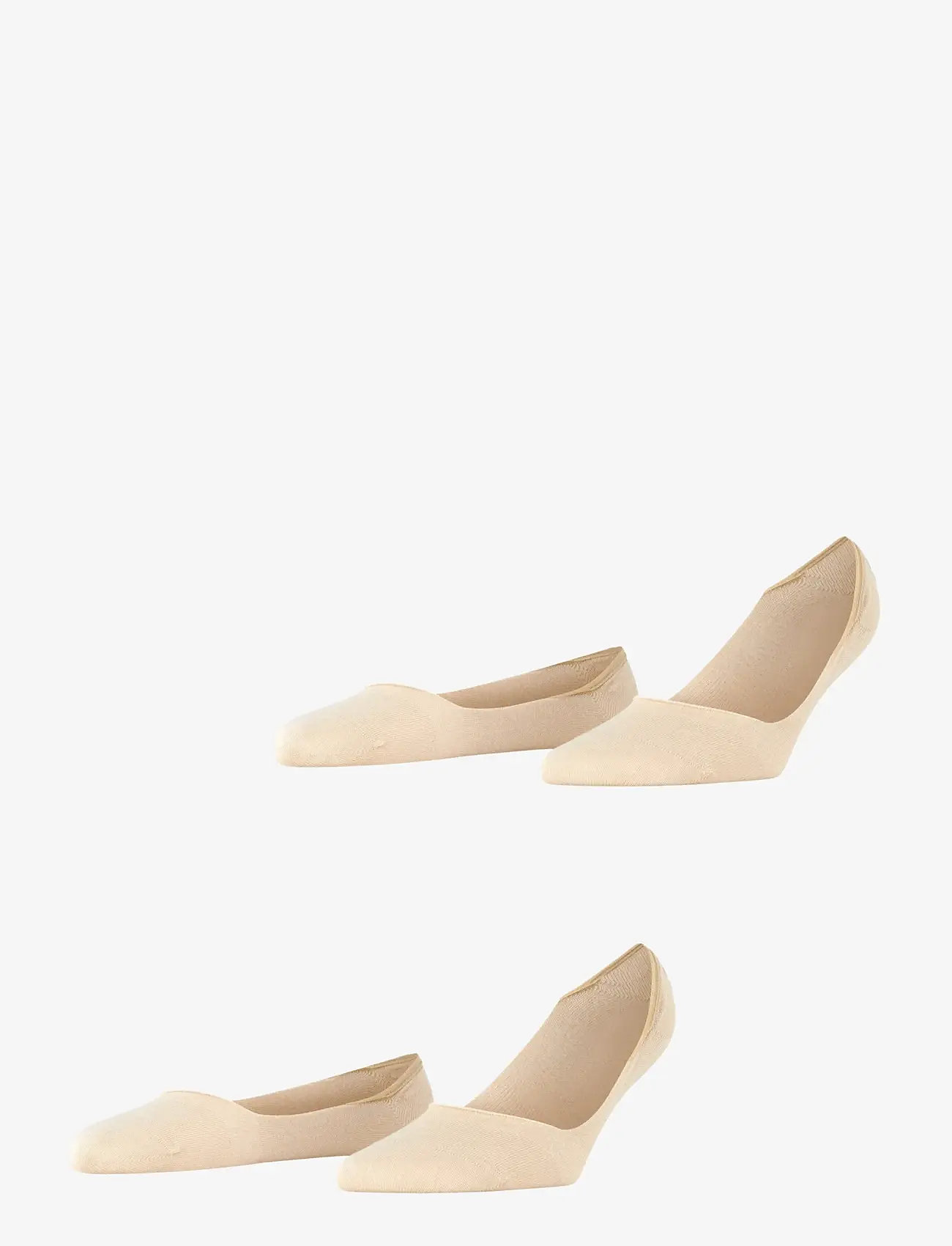 Esprit Socks - Cotton Invisible 2-Pack sustainable uni coloured - laveste priser - cream - 0