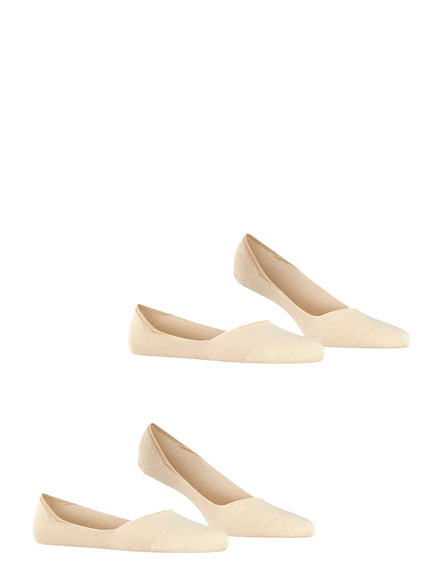 Esprit Socks - Cotton Invisible 2-Pack sustainable uni coloured - ankelstrumpor - cream - 2