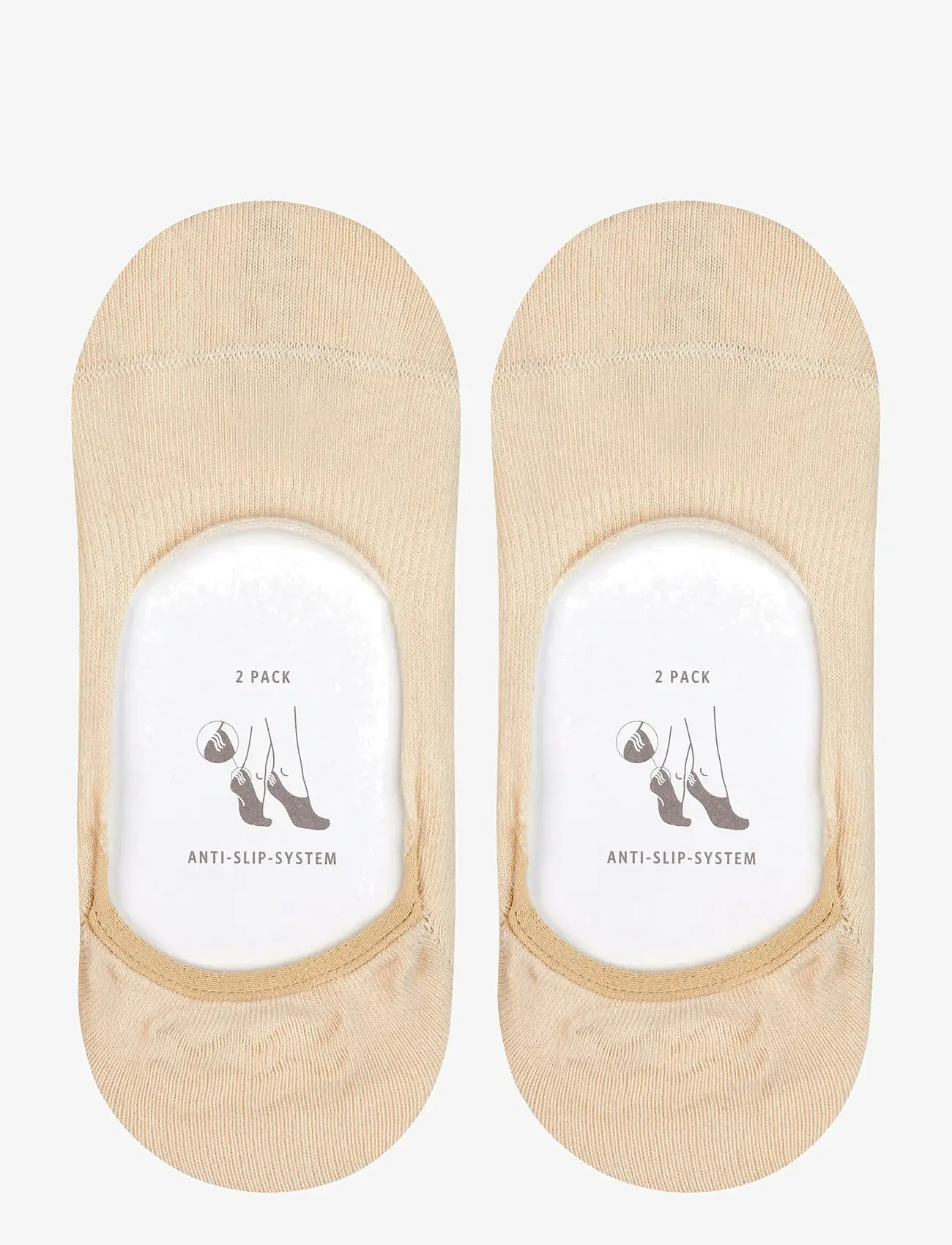 Esprit Socks - Cotton Invisible 2-Pack sustainable uni coloured - laveste priser - cream - 3