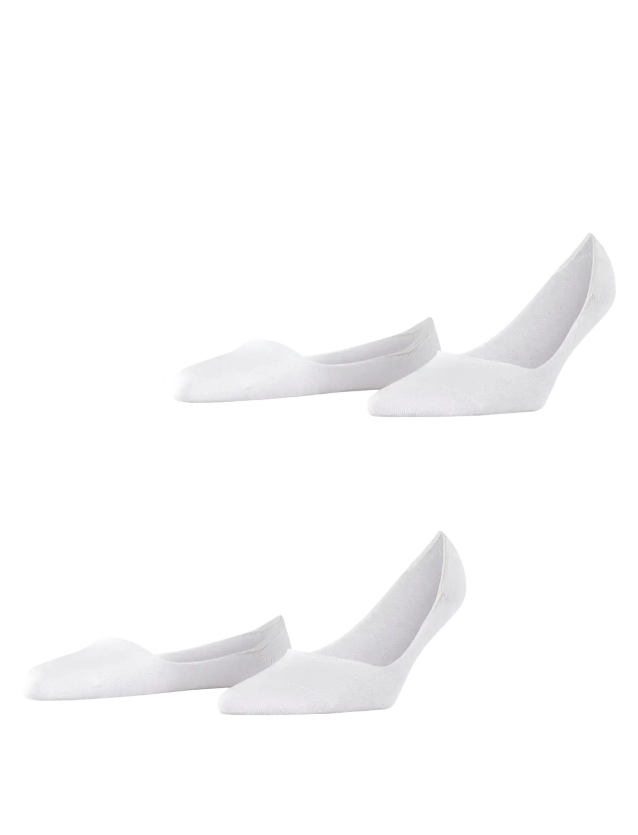 Esprit Socks Cotton Invisible 2-Pack Sustainable Uni Coloured, 35-38, Socks, Weiß - Footies-ankle Frauen