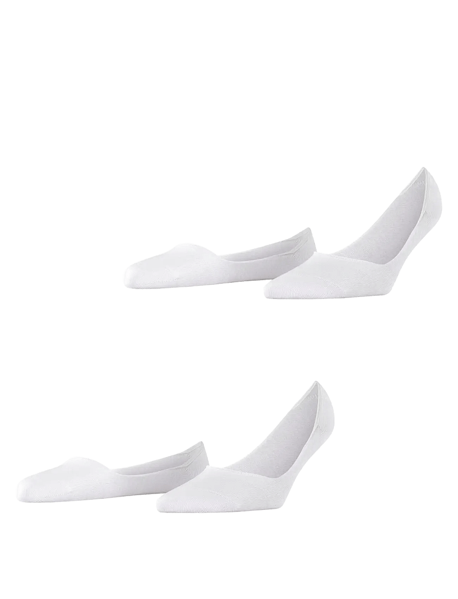 Esprit Socks - Cotton Invisible 2-Pack sustainable uni coloured - ankelstrumpor - white - 0