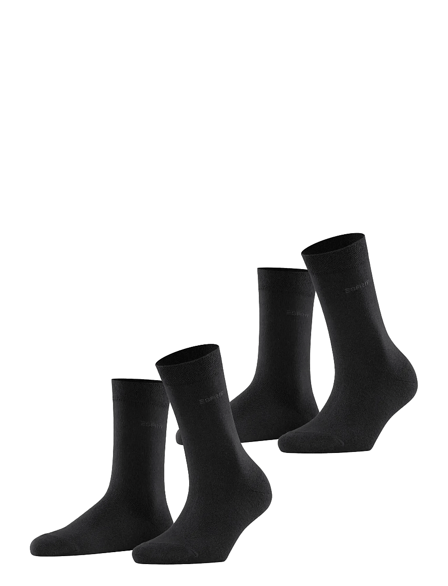 Esprit Socks - Basic Easy 2-Pack sustainable uni coloured - normale socken - black - 0