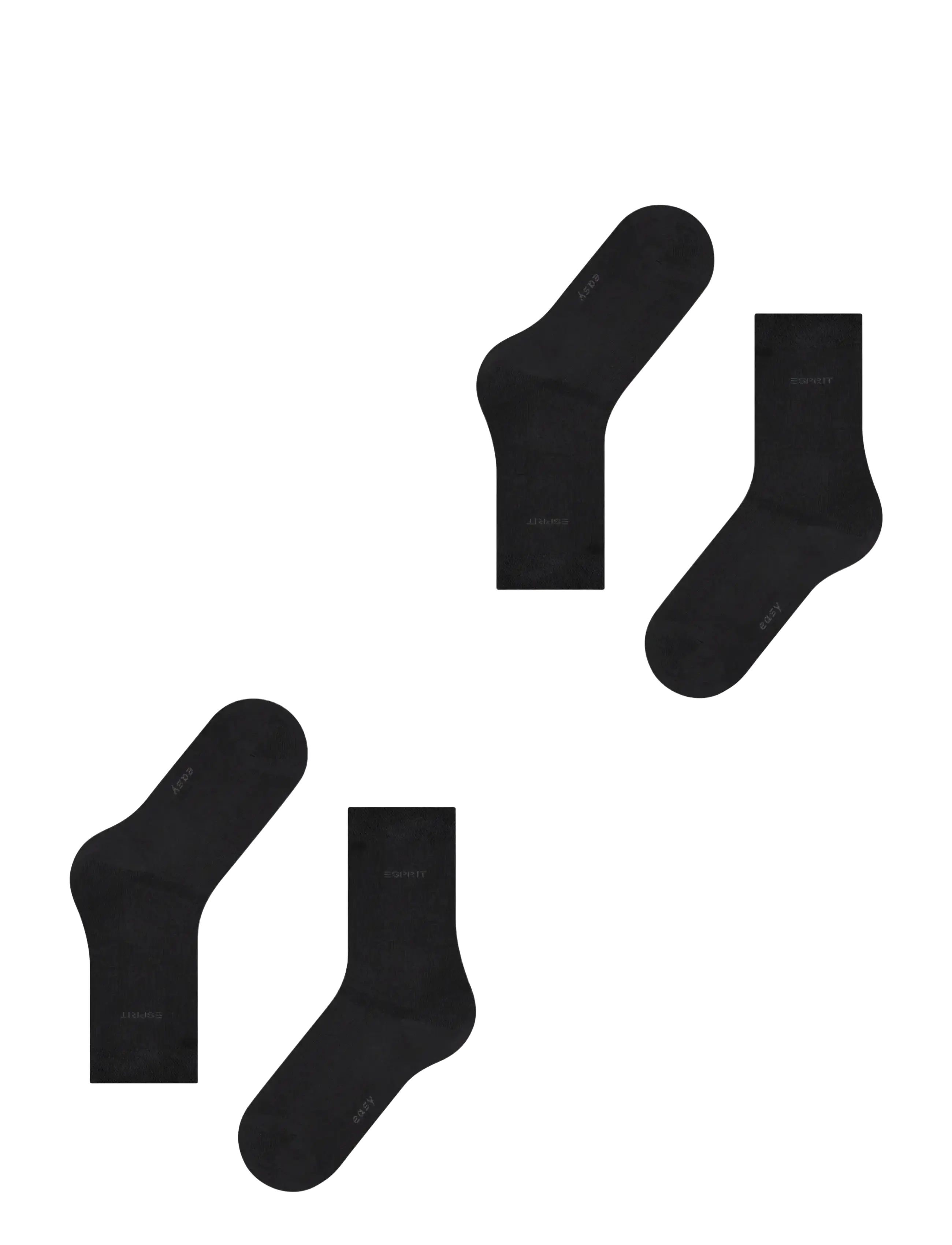 Esprit Socks - Basic Easy SO 2P - paprastos kojinės - black - 1