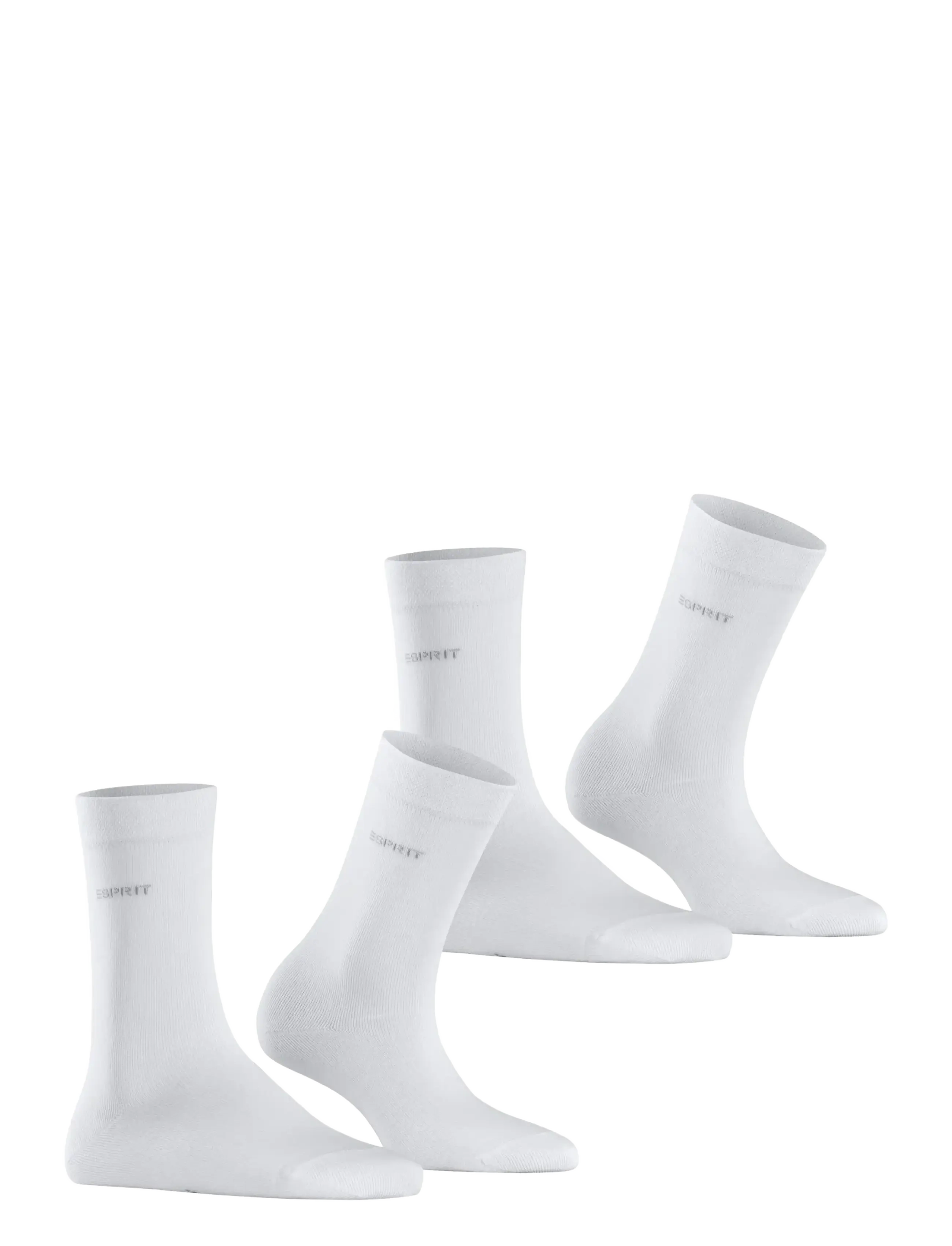 Esprit Socks - Basic Easy 2-Pack sustainable uni coloured - almindelige strømper - white - 2