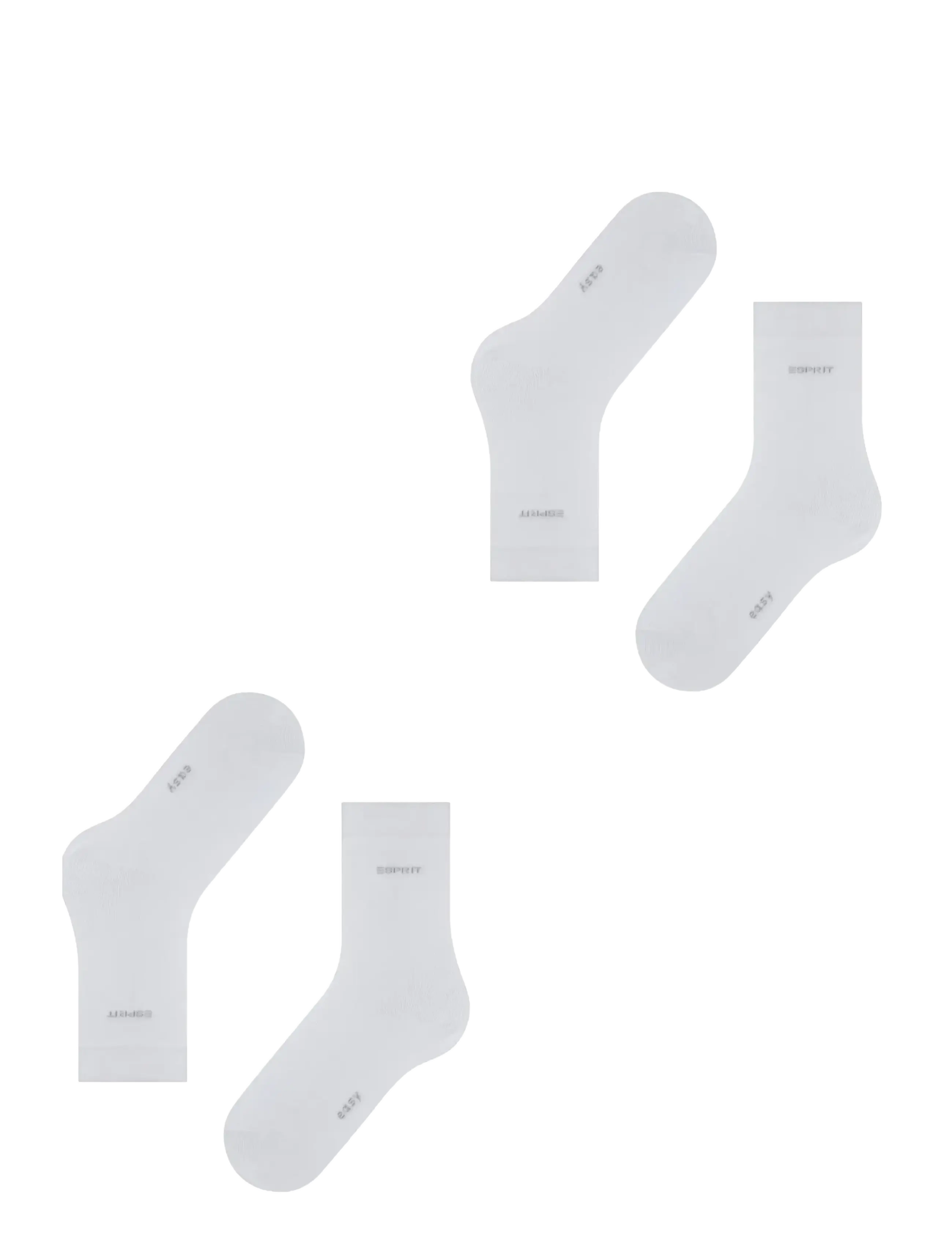 Esprit Socks - Basic Easy 2-Pack sustainable uni coloured - almindelige strømper - white - 4