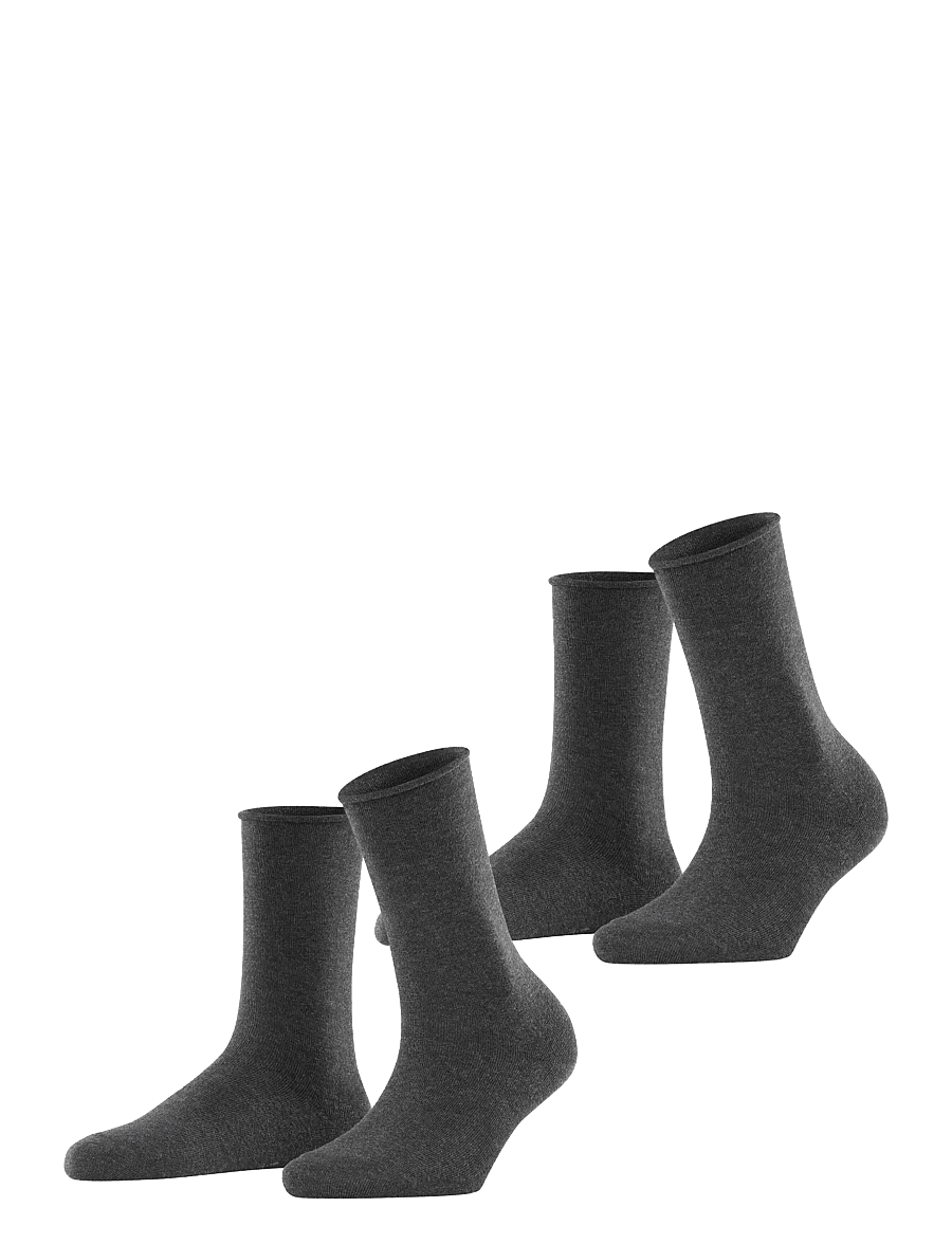 Esprit Socks - Basic Pure 2-Pack sustainable uni coloured - normale socken - anthra.mel - 0