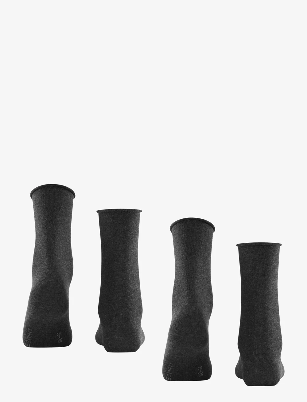 Esprit Socks - Basic Pure 2-Pack sustainable uni coloured - klassikalised sokid - anthra.mel - 2