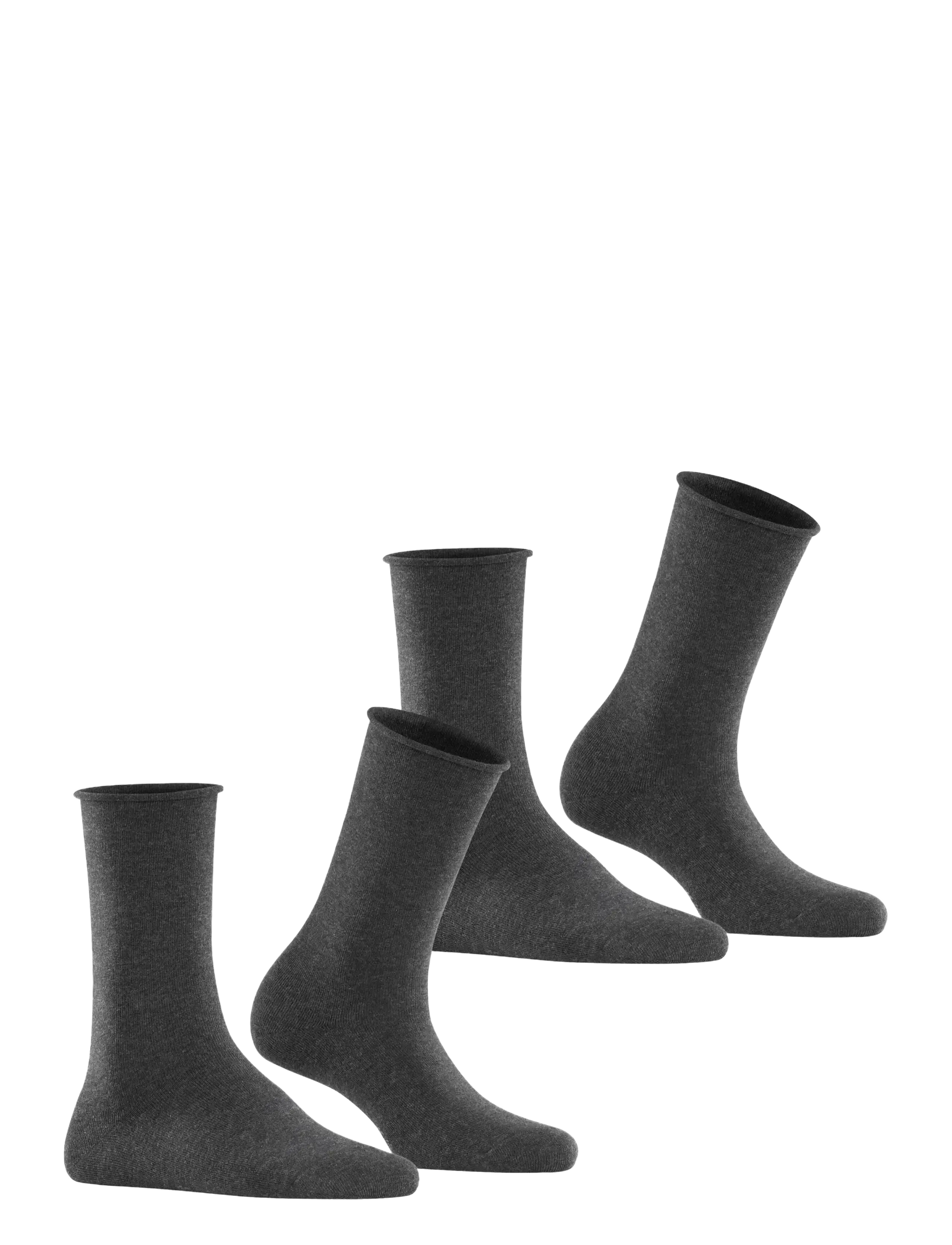 Esprit Socks - Basic Pure 2-Pack sustainable uni coloured - klassikalised sokid - anthra.mel - 2