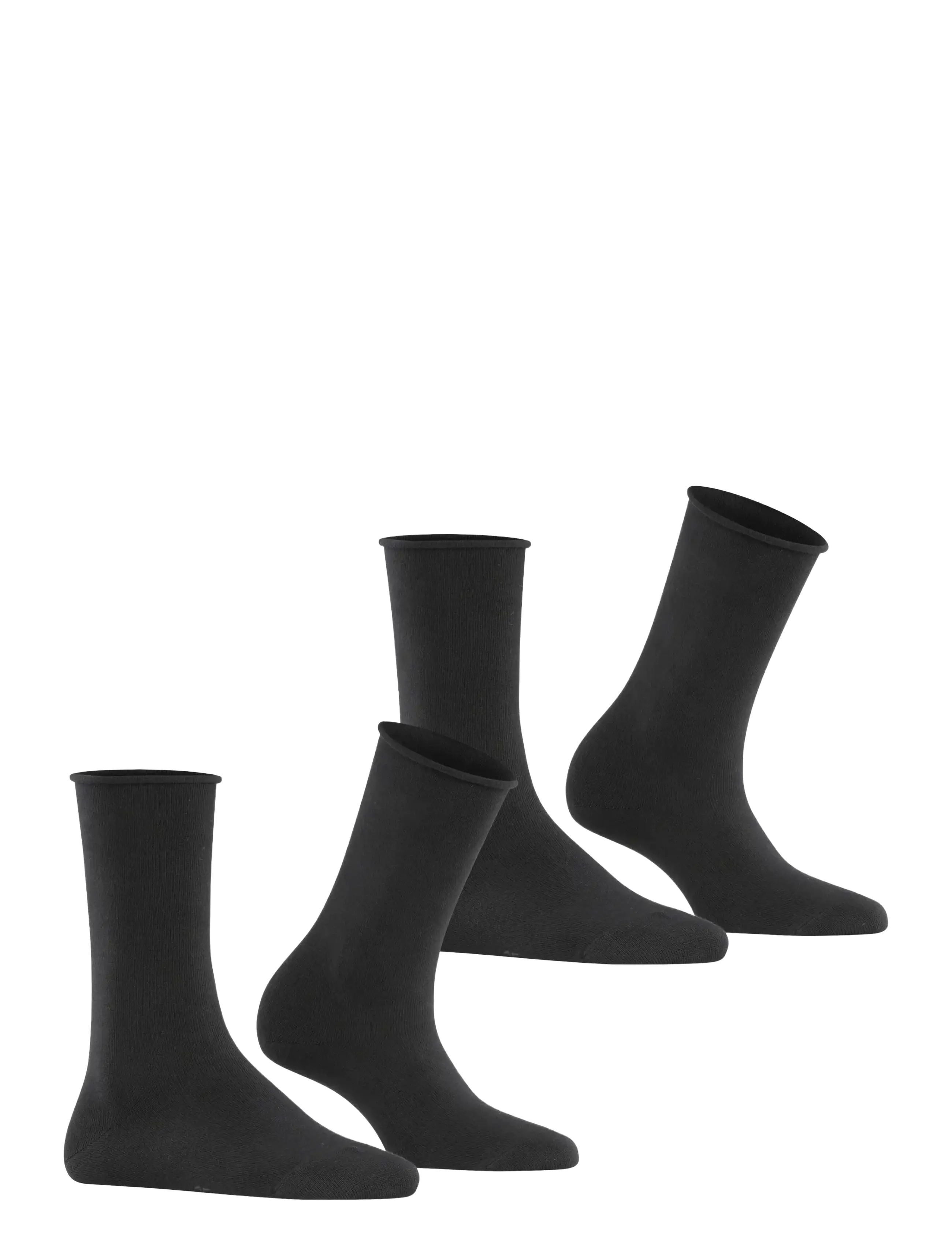 ESPRIT Socken Basic Pure 2-Pack Sustainable Uni Coloured Schwarz - 35-38 - Damen