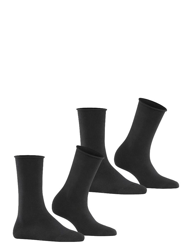 Esprit Socks - Basic Pure 2-Pack sustainable uni coloured - crew-socken - black - 0