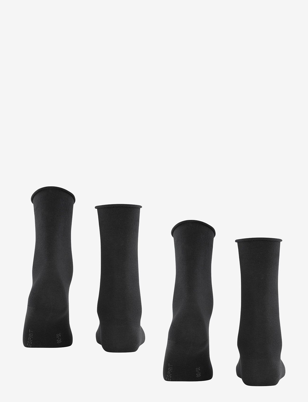 Esprit Socks - Basic Pure SO 2P - tavalliset sukat - black - 1