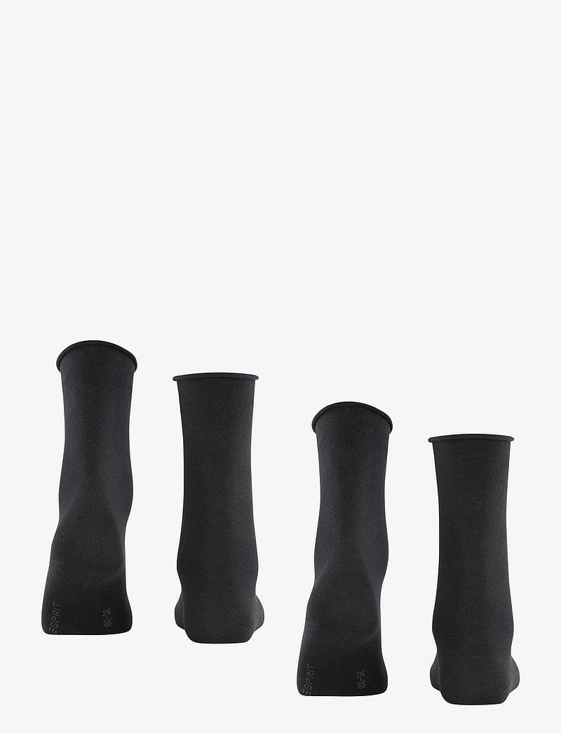 Esprit Socks - Basic Pure 2-Pack sustainable uni coloured - crew-socken - black - 1