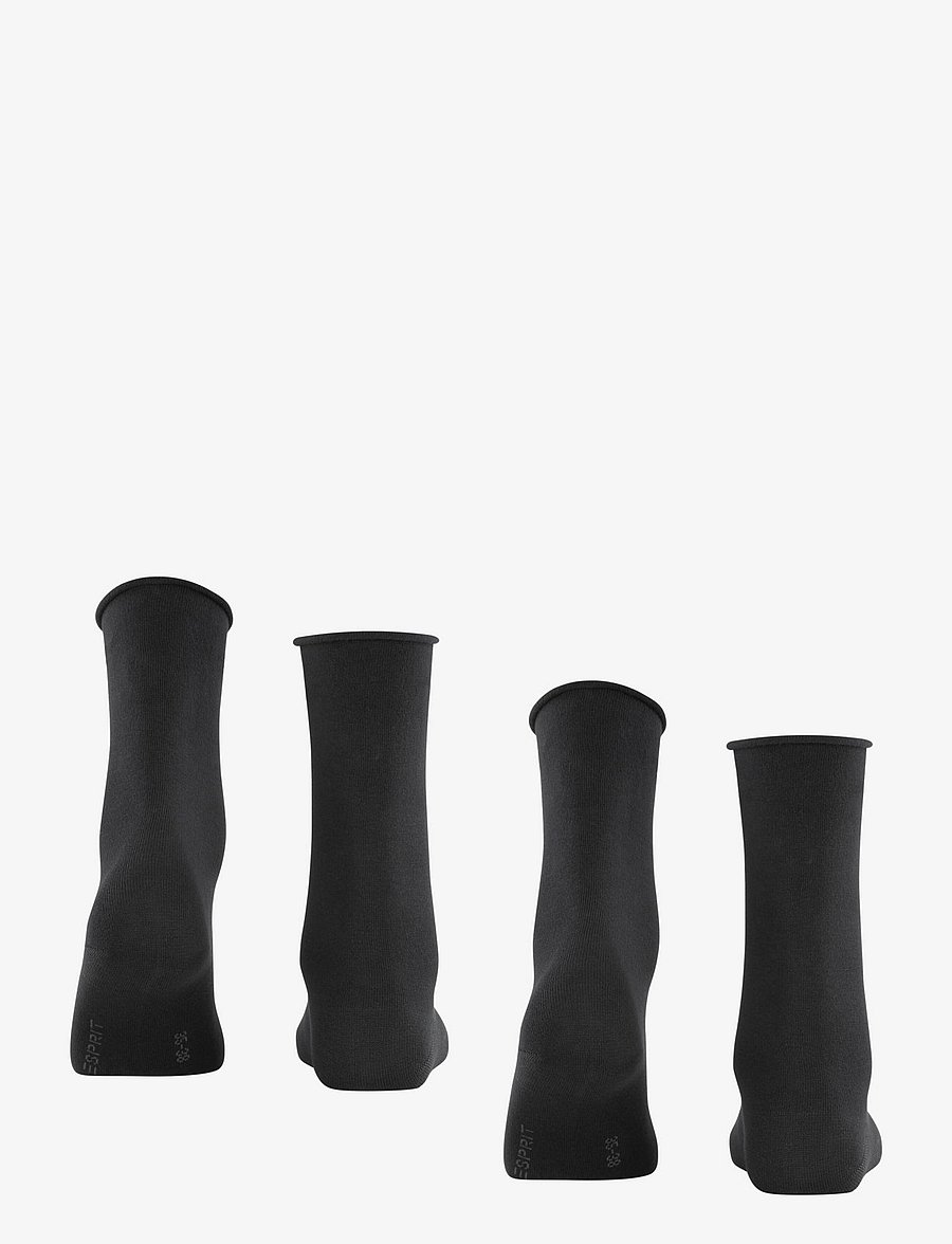 Esprit Socks - Basic Pure 2-Pack sustainable uni coloured - normale socken - black - 1