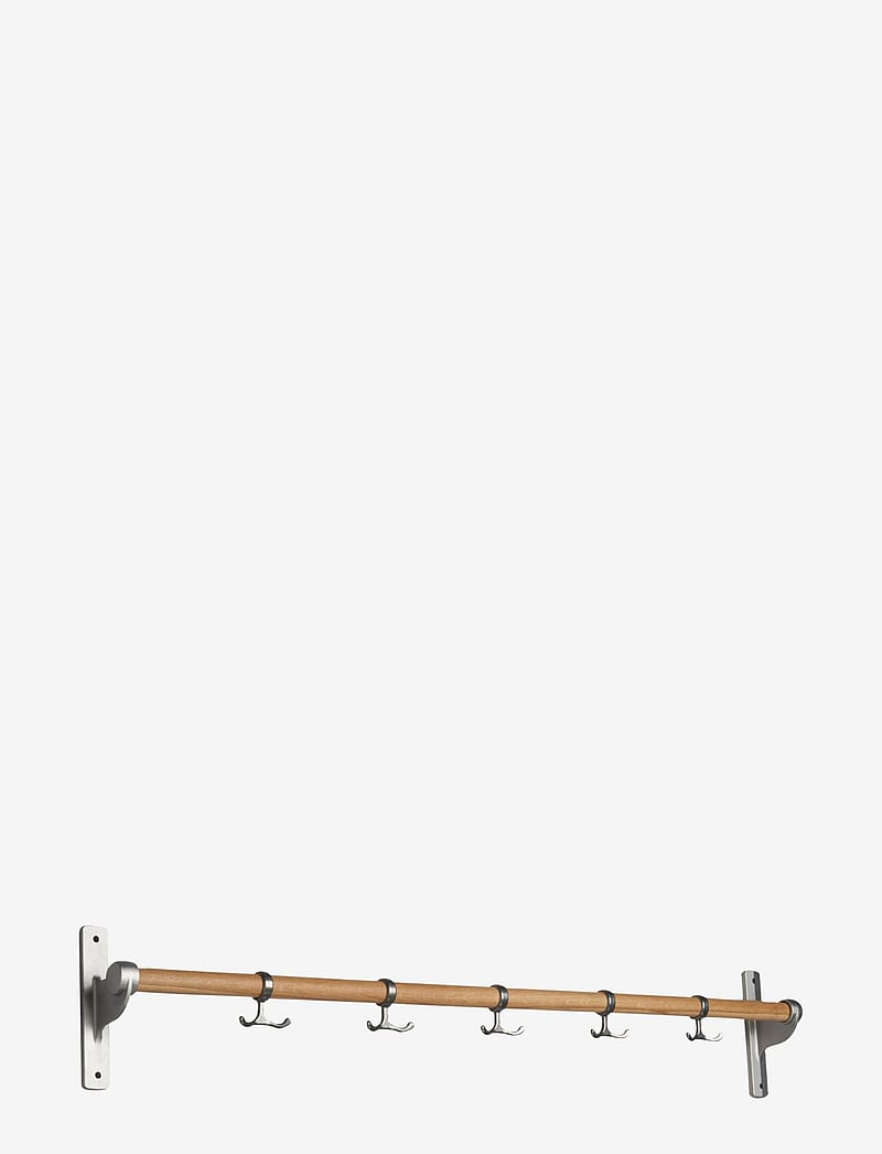 Essem Design - Nostalgi hook strip - haken & knöpfe - oak,aluminium - 0