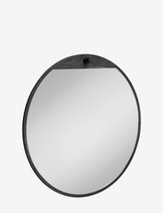 Tillbakablick mirror round - BLACK STAINED BIRCH