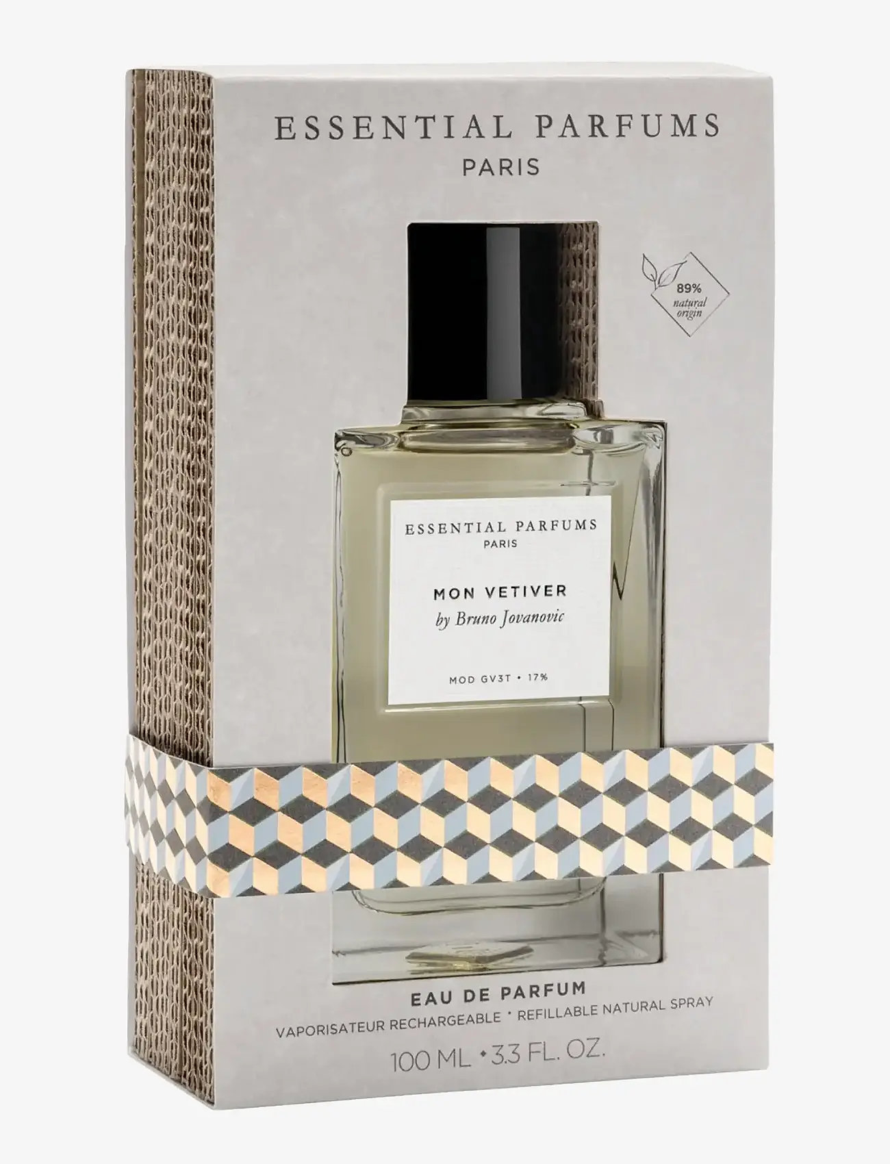 Essential Parfums - MON VETIVER BY BRUNO JOVANOVIC EAU DE PARFUM REFILLABLE 100ML - til ham  - clear - 3
