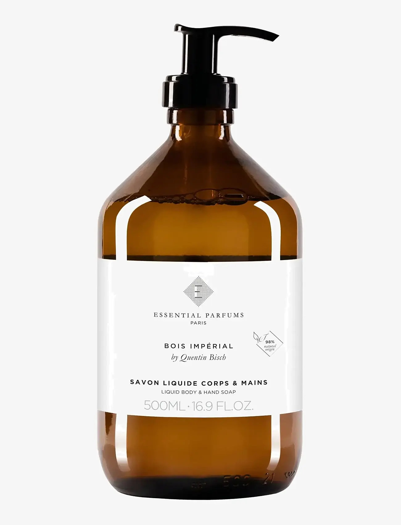 Essential Parfums - BOIS IMPERIAL BY QUENTIN BISCH HAND AND BODY SOAP 500ML - flytande tvål - clear - 1
