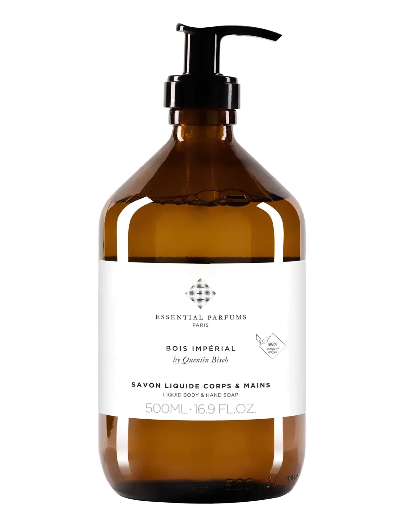 Essential Parfums BOIS IMPERIAL BY QUENTIN BISCH HAND AND BODY SOAP 500ML - Sæber & Håndcremer - CLEAR / undefined