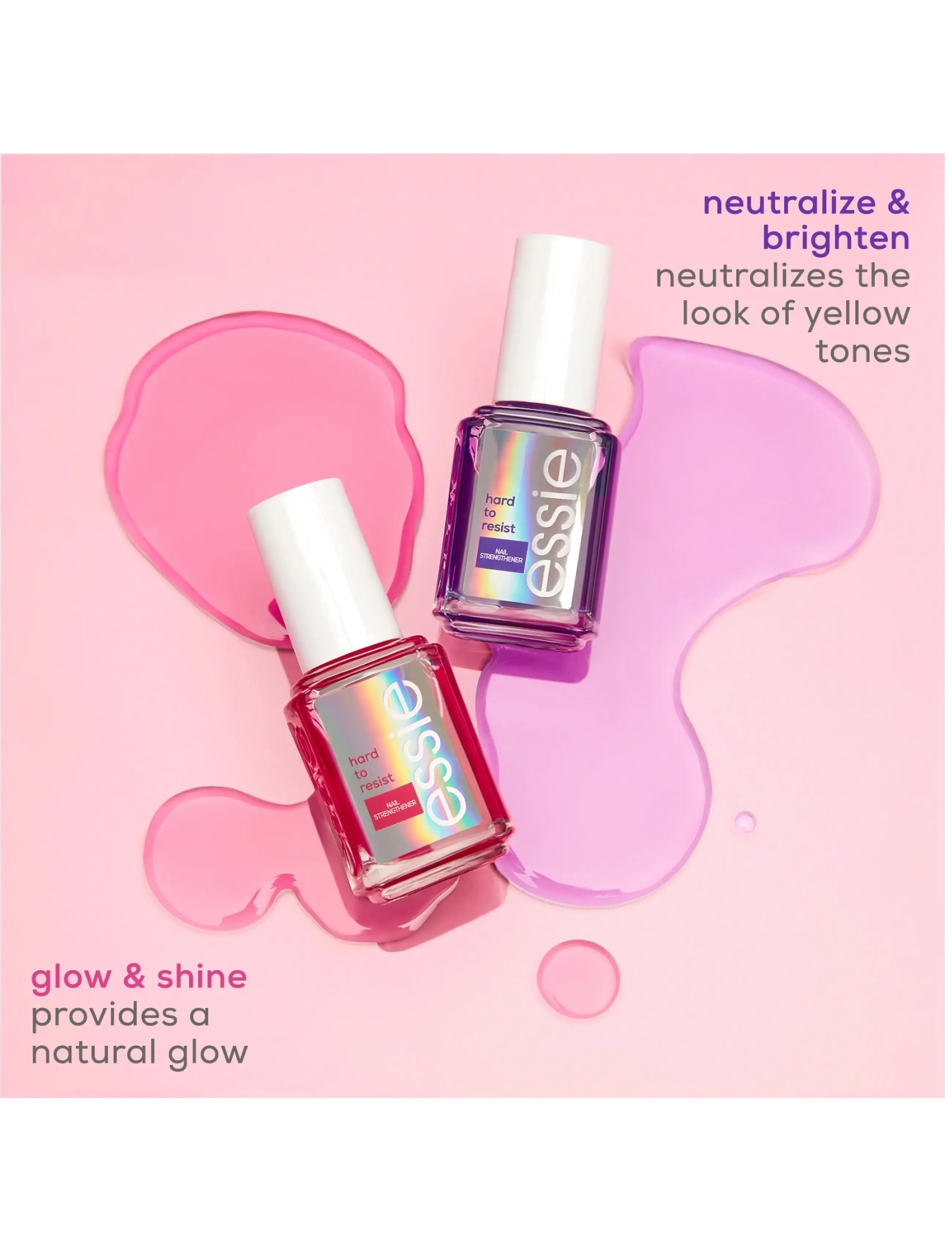 Essie - essie hard to resist glow & shine sheer pink - festkläder till outletpriser - transparent - 3