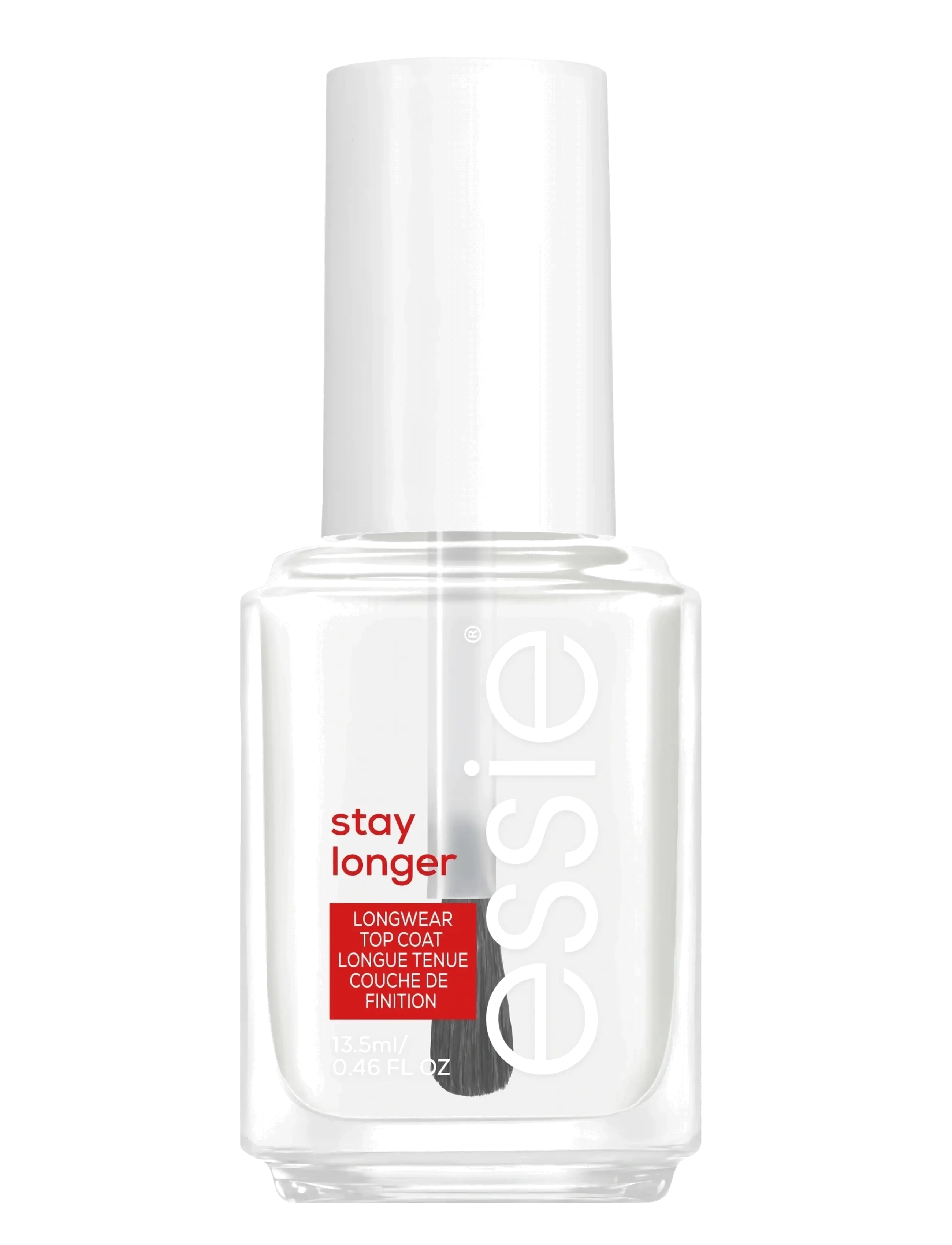 Essie Top Coat Stay Longer Longwear Topcoat, Base & Top Coat, Nude, Str: 13.5 ml