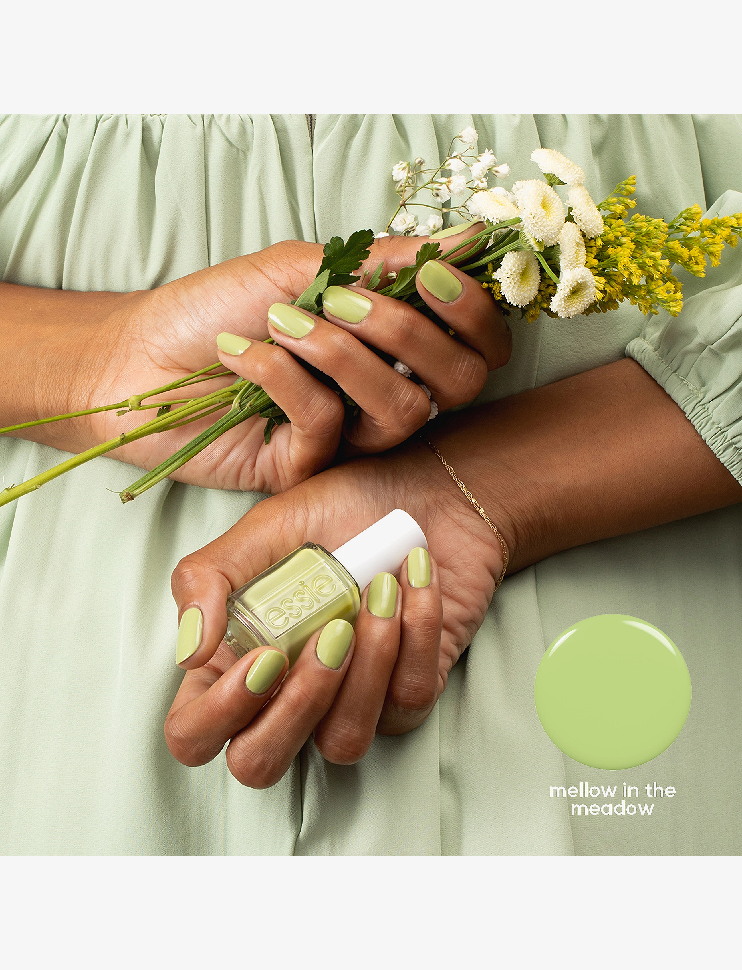 Essie - essie, midsummer 2024 collection, 973 mellow in the meadow 13,5ml - smink - mellow in the meadow - 4