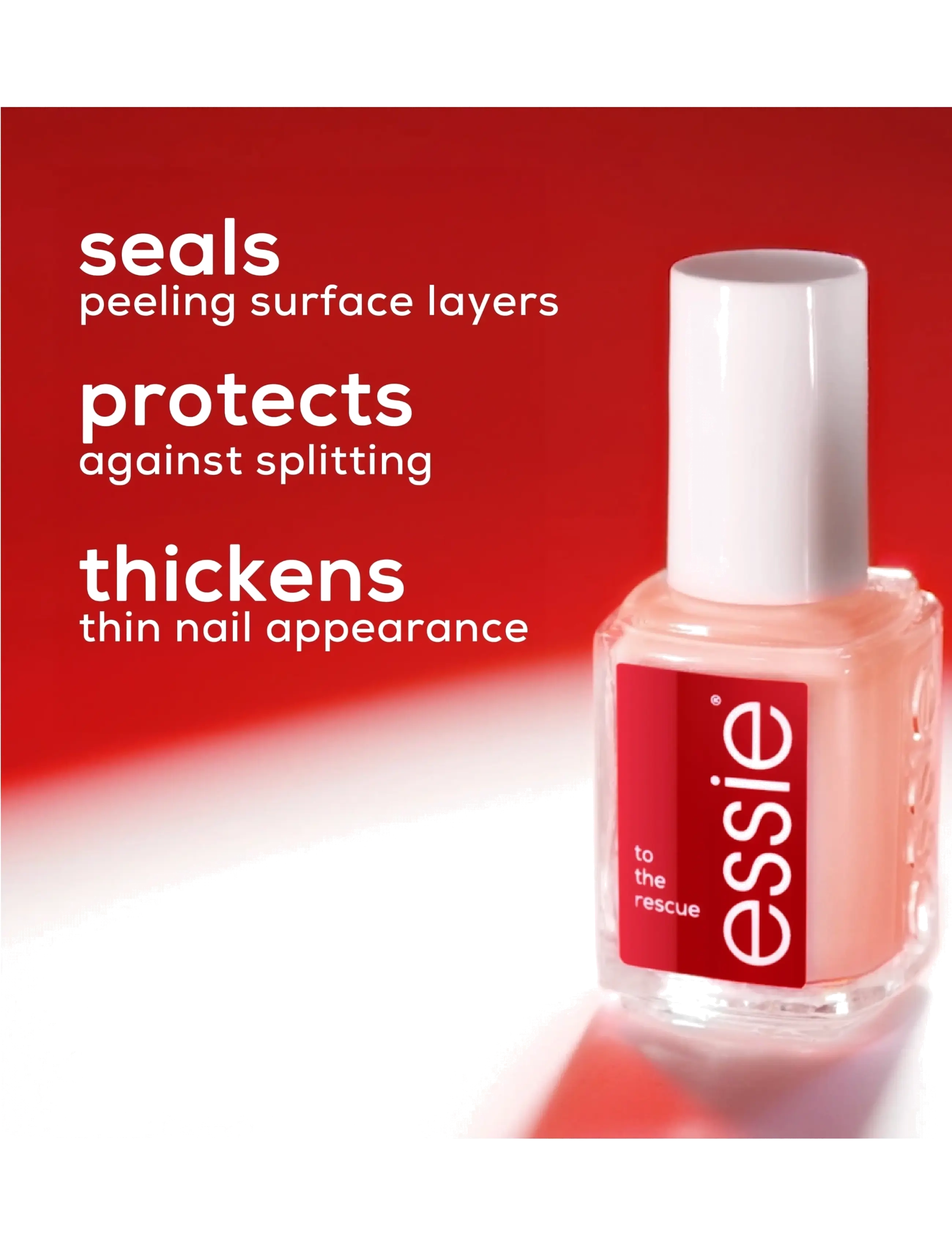 Essie - essie to the rescue nagelvård för naglar som skadats av gellack 13,5 ml - makeup - clear - 3