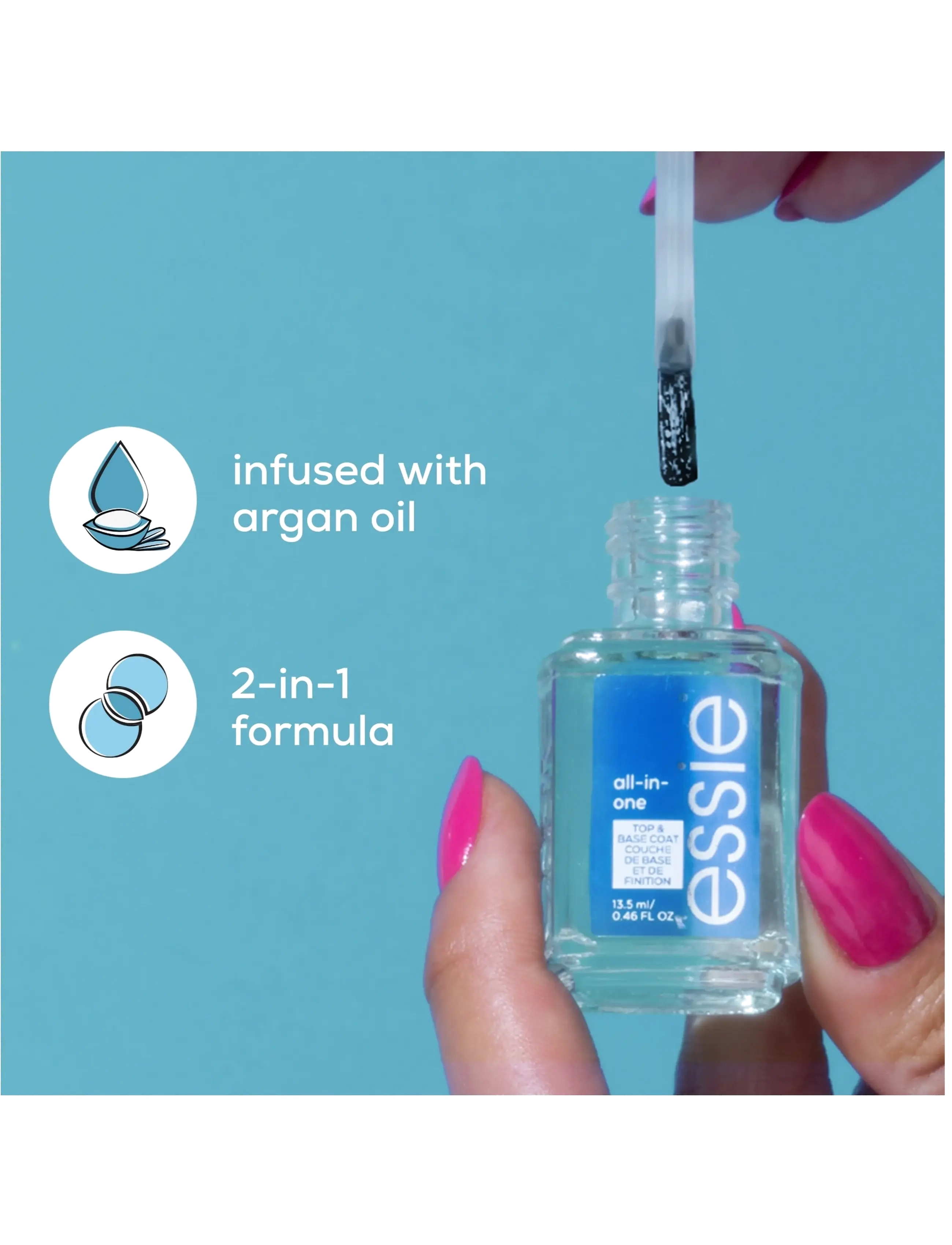 Essie - essie base coat all in one - festtøj til outletpriser - all-in-one top & base coat - 1