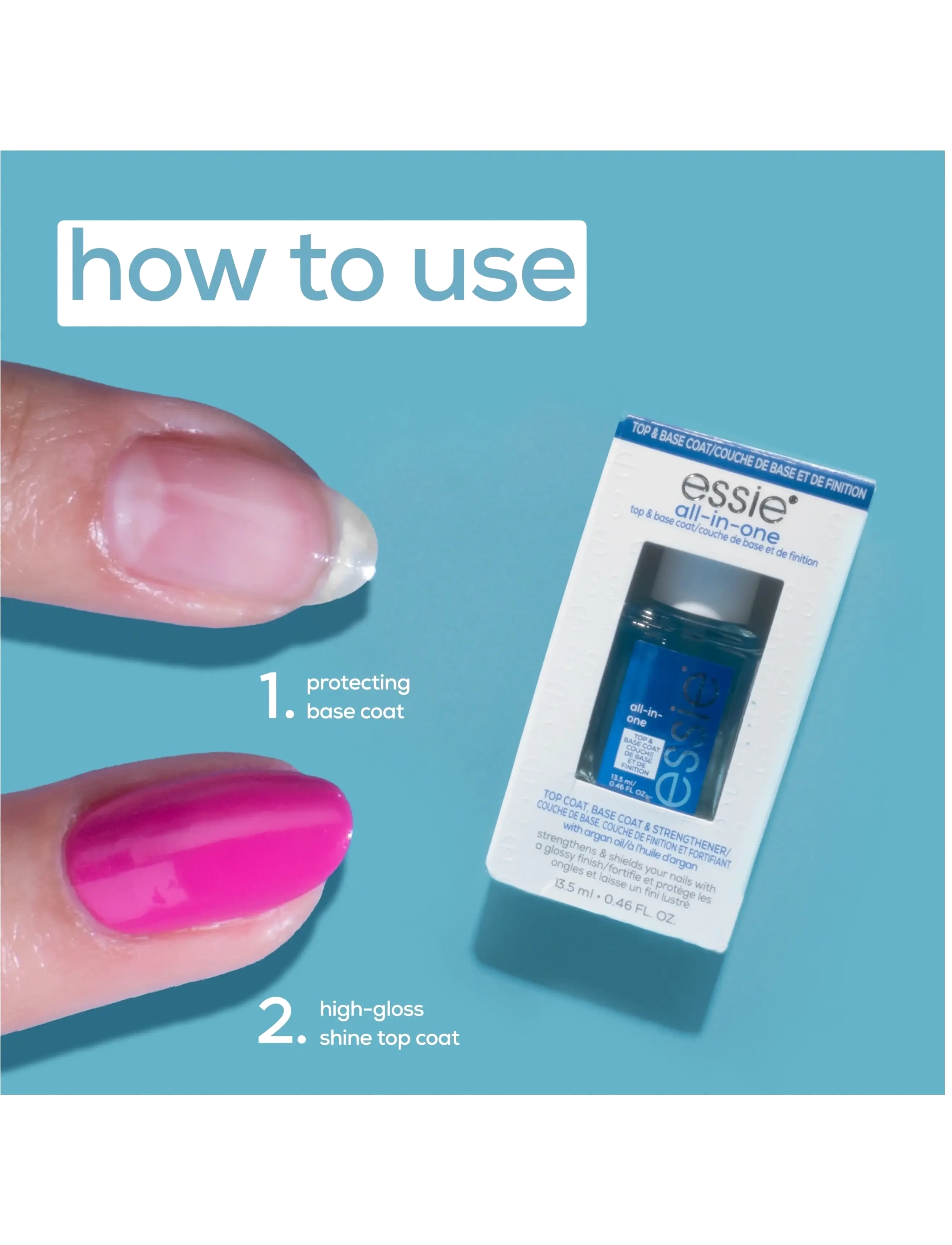 Essie - essie base coat all in one - festtøj til outletpriser - all-in-one top & base coat - 2